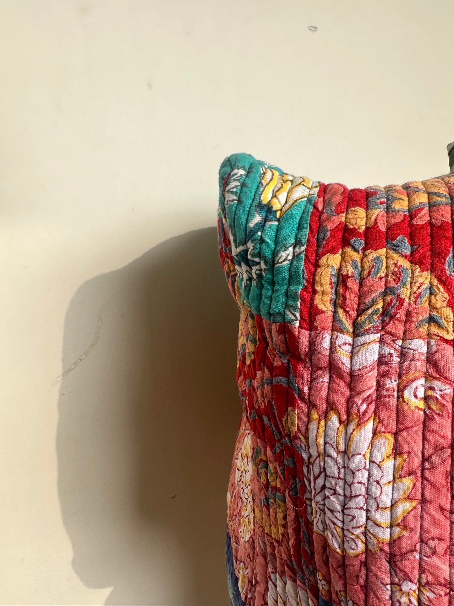 Multi Coloured Quilted Patchwork Travel Duffle Bag