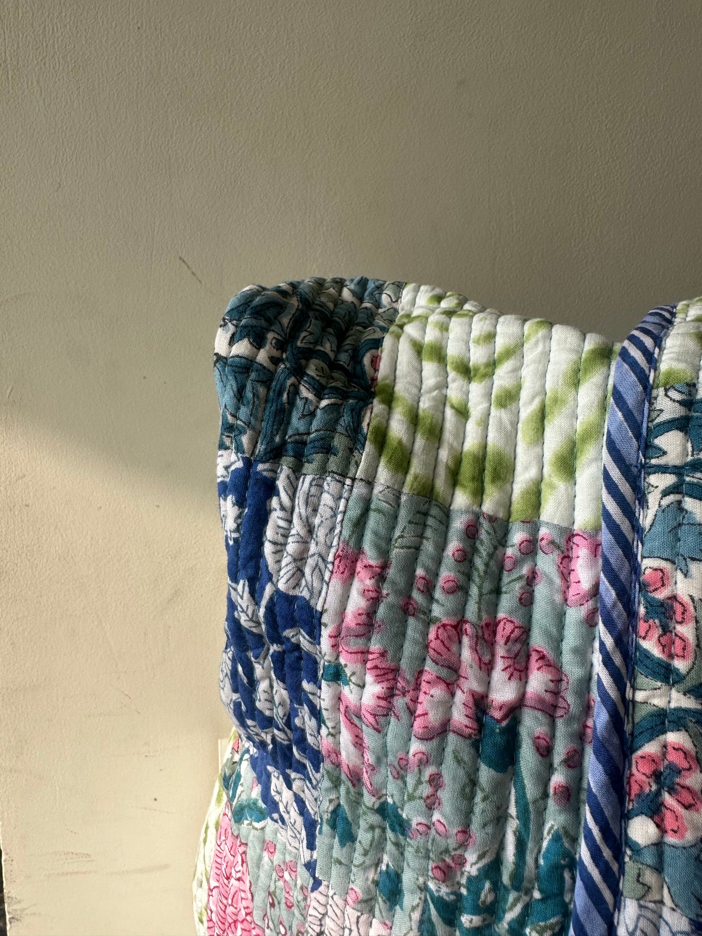 Multi Coloured Quilted Patchwork Travel Duffle Bag