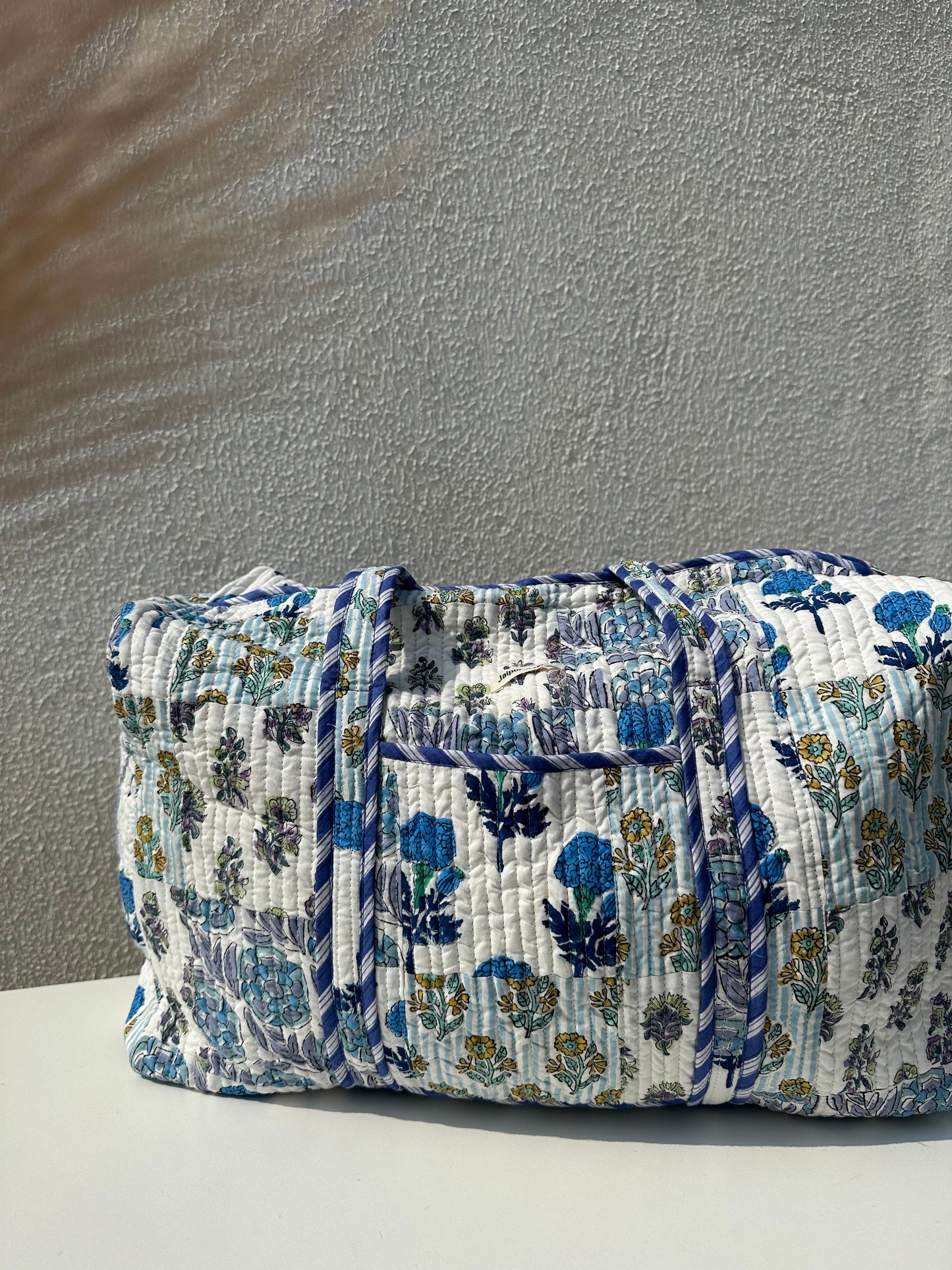 Multi Coloured Quilted Patchwork Travel Duffle Bag