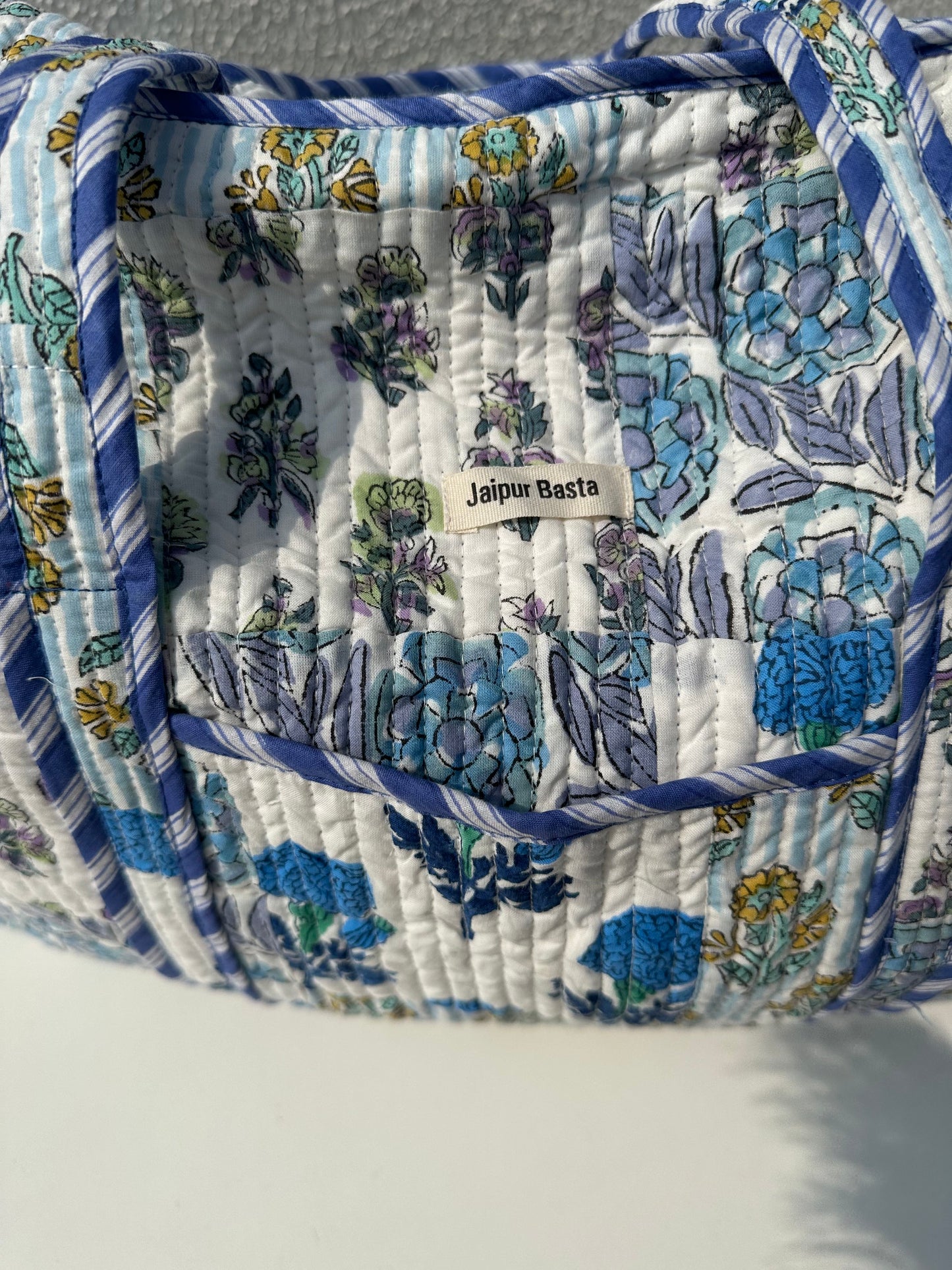Multi Coloured Quilted Patchwork Travel Duffle Bag
