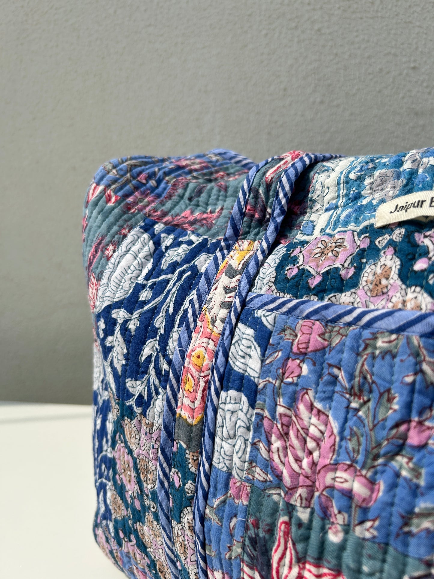 Multi Coloured Quilted Patchwork Travel Duffle Bag