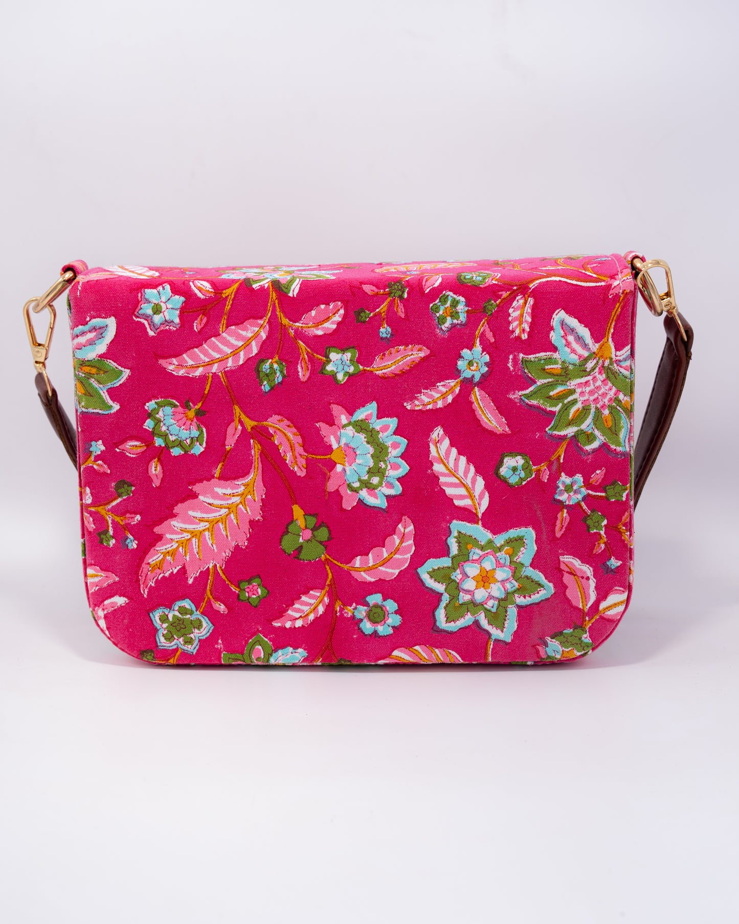 Pink Paradise Blockprintedi Cross Body Bags