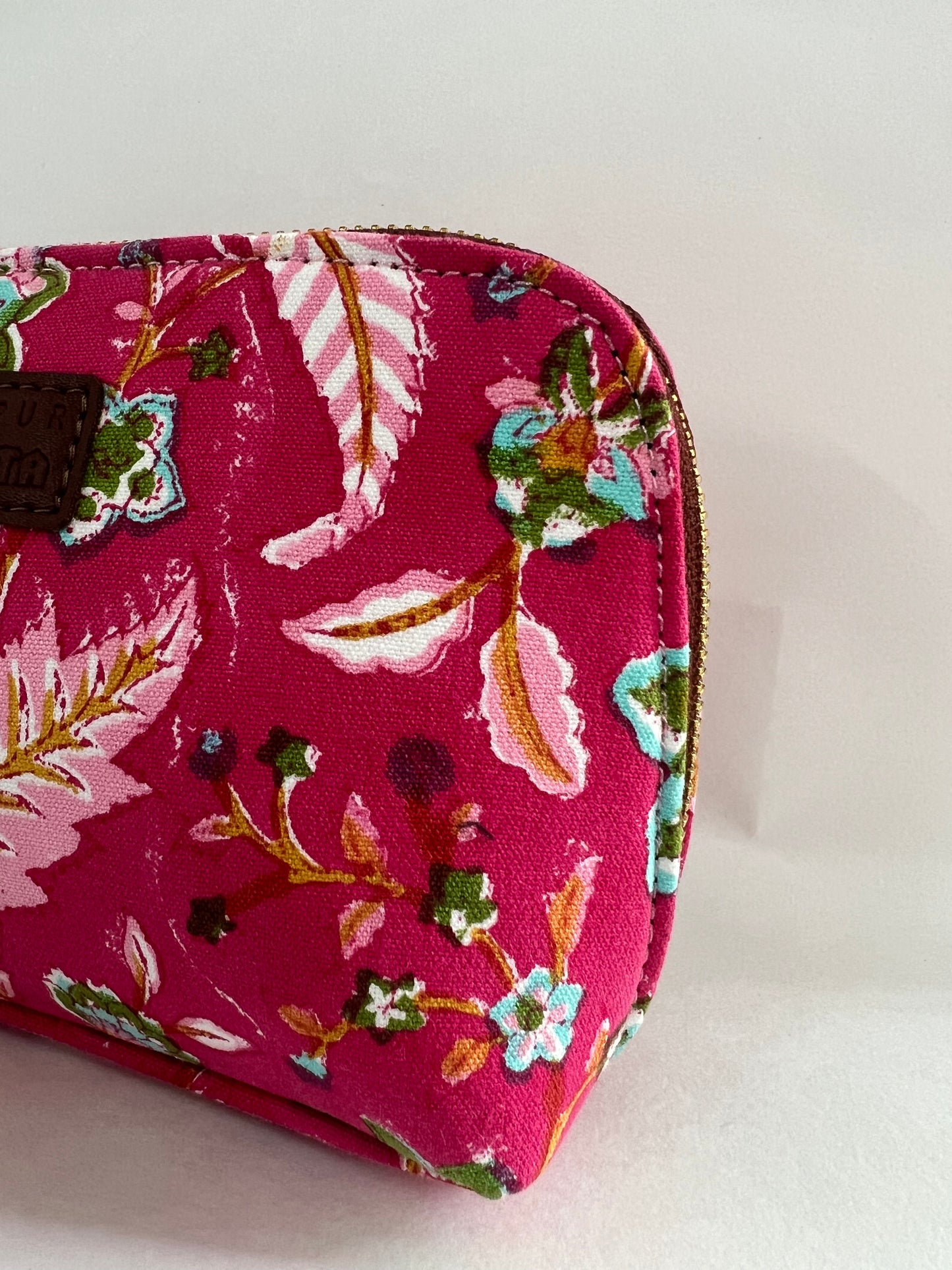 Pink Paradise Blockprinted Pouches