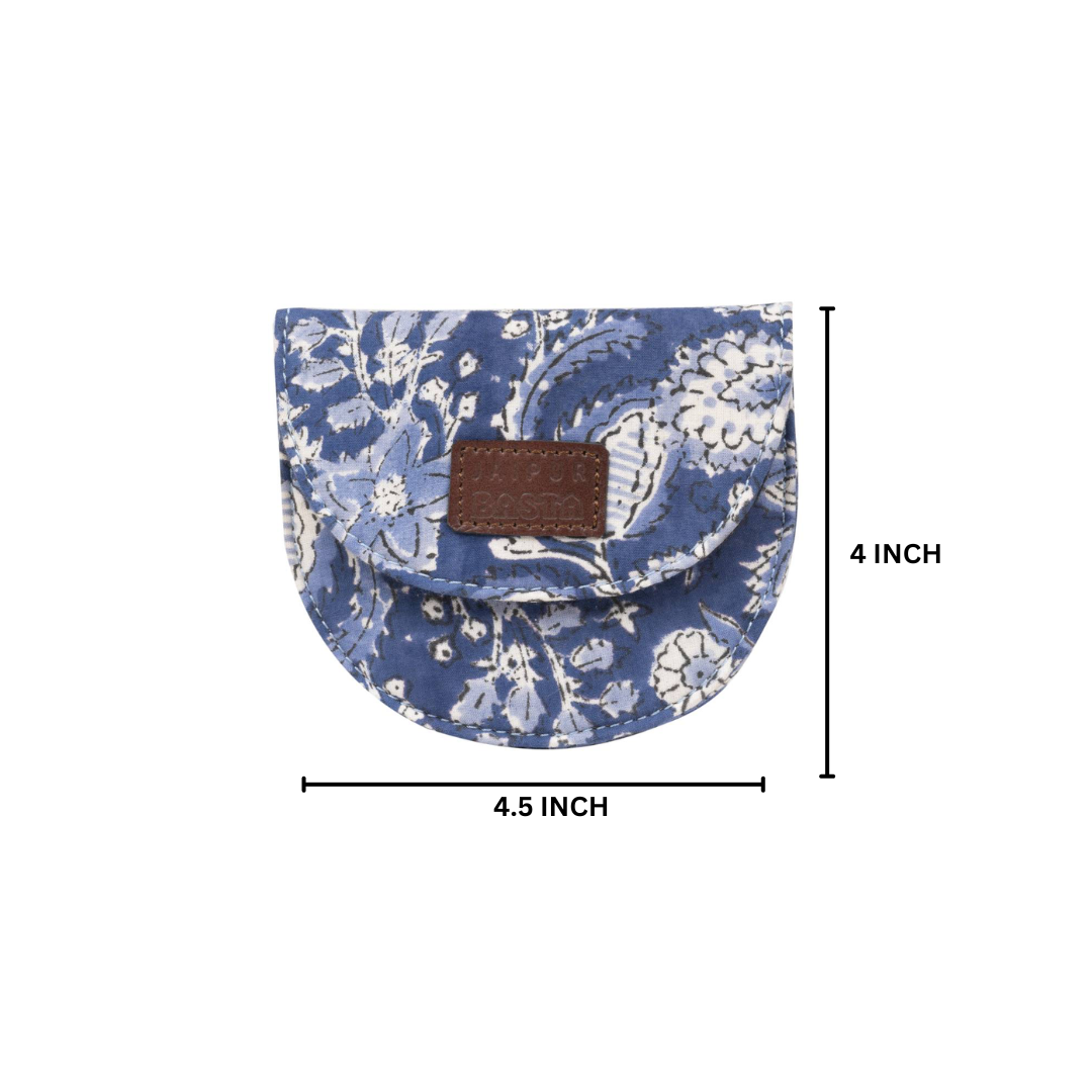 Summer Breeze Blockprinted Coin Pouch