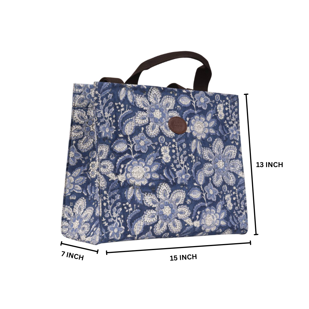 Summer Breeze Blockprinted Shopper Tote