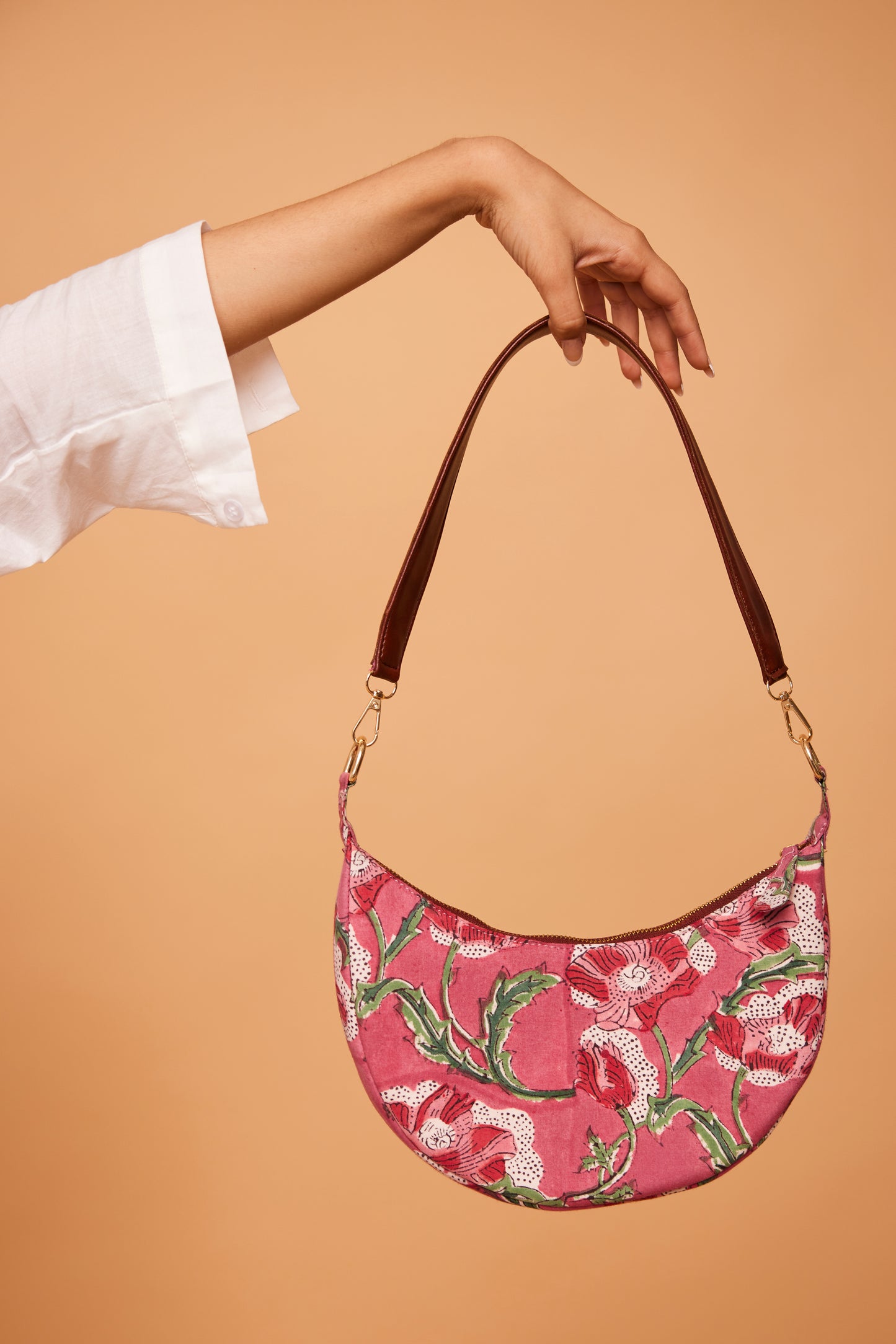 Pretty in Pink Mini Moon Bag