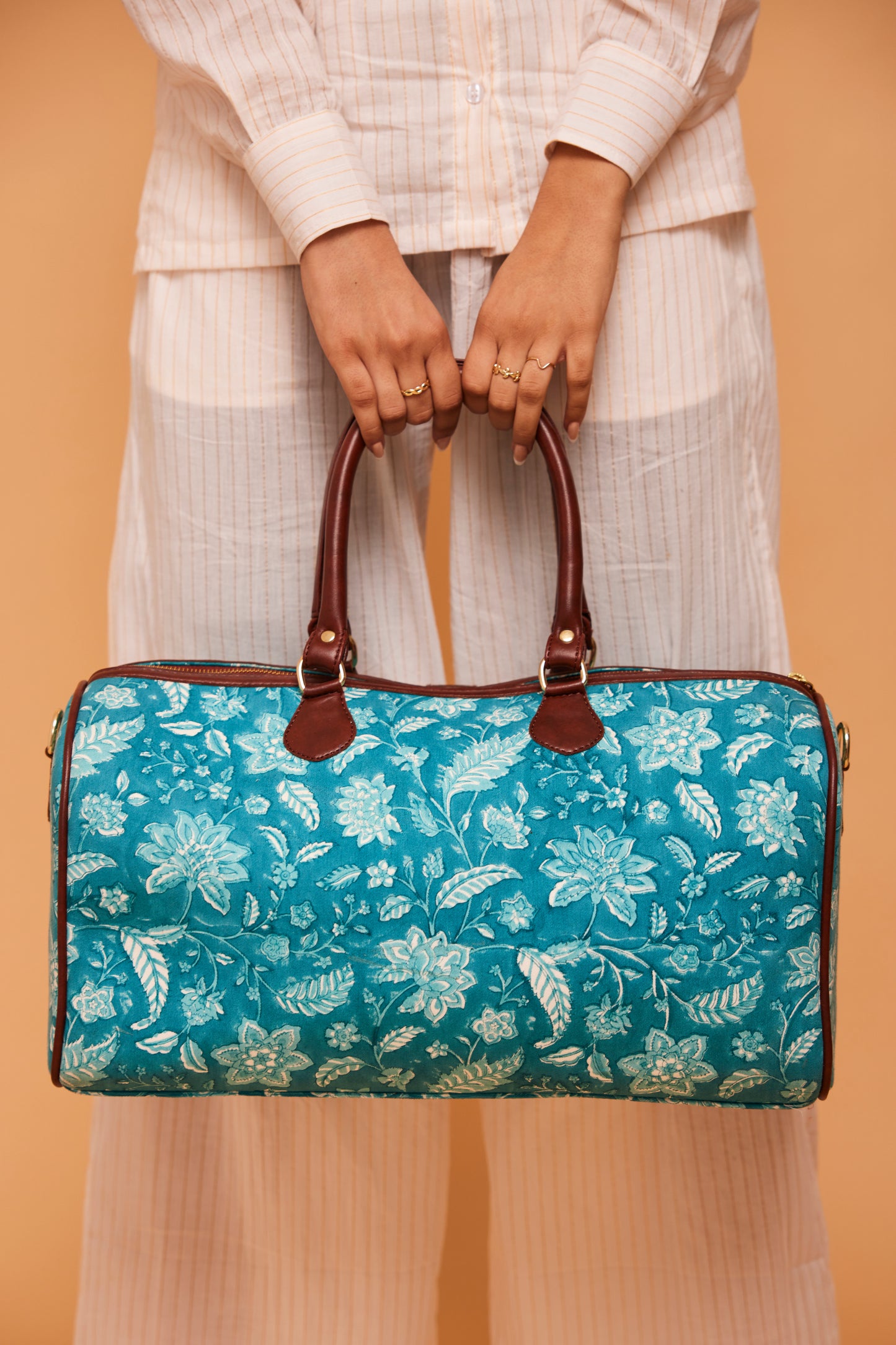 Aqua Blue Weekend Duffle Bag