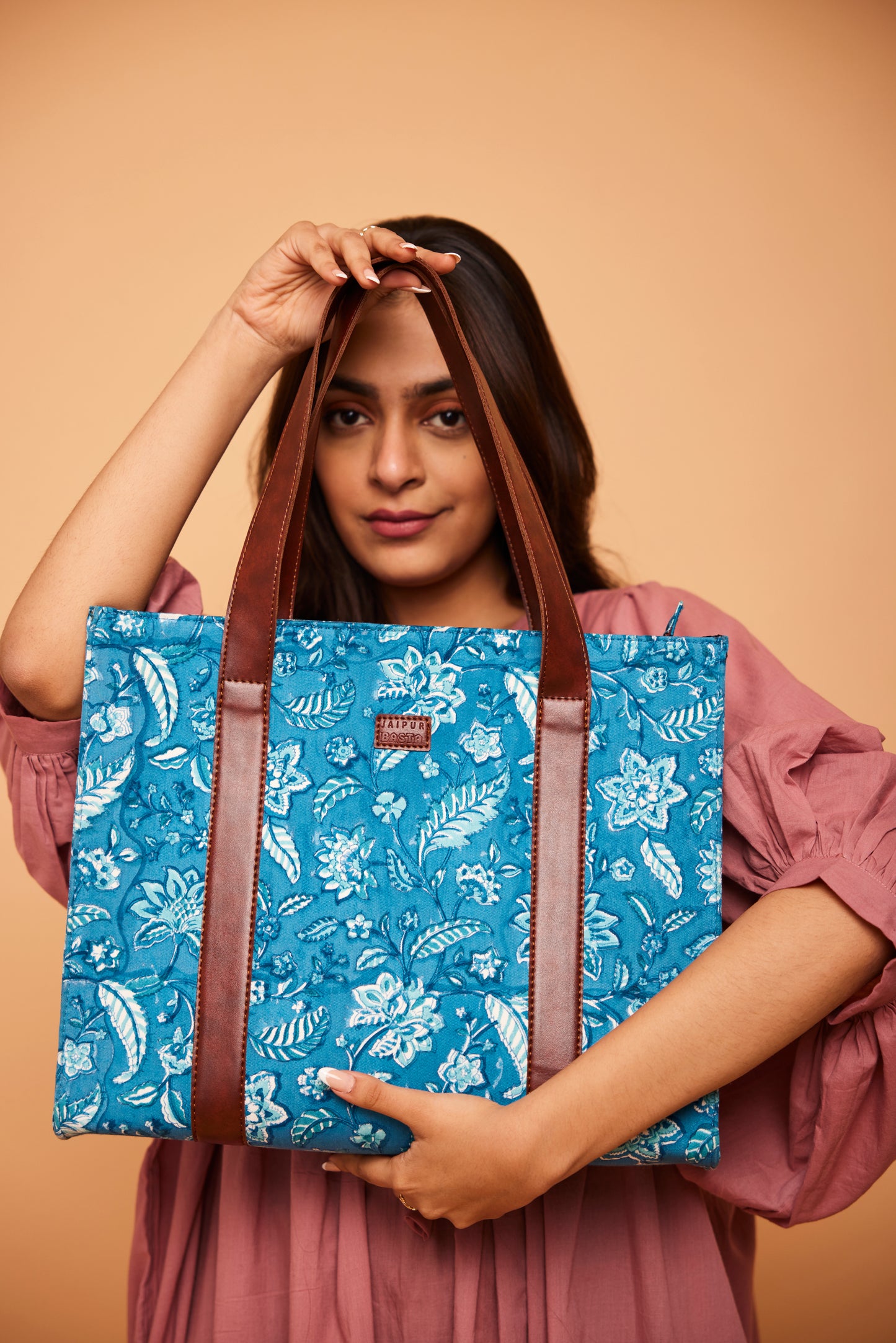Blue Depths Structured Tote Bag