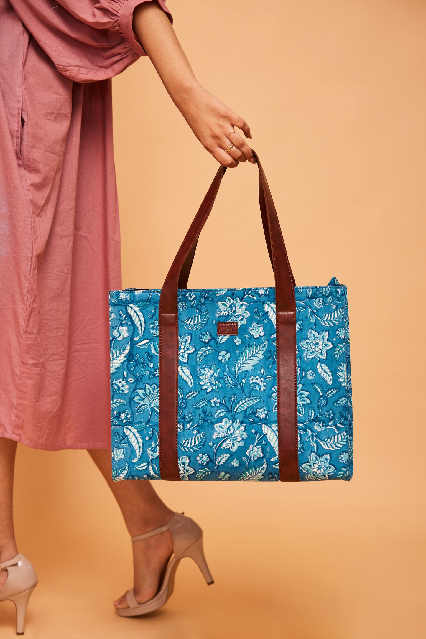 Blue Depths Structured Tote Bag