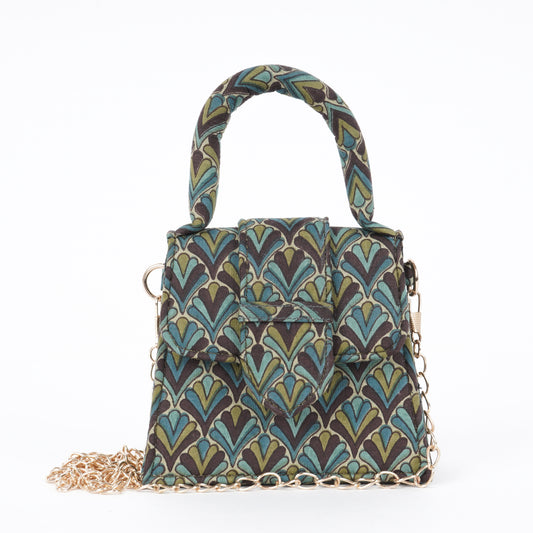 Olive Mist Blockprinted Chiq Bag