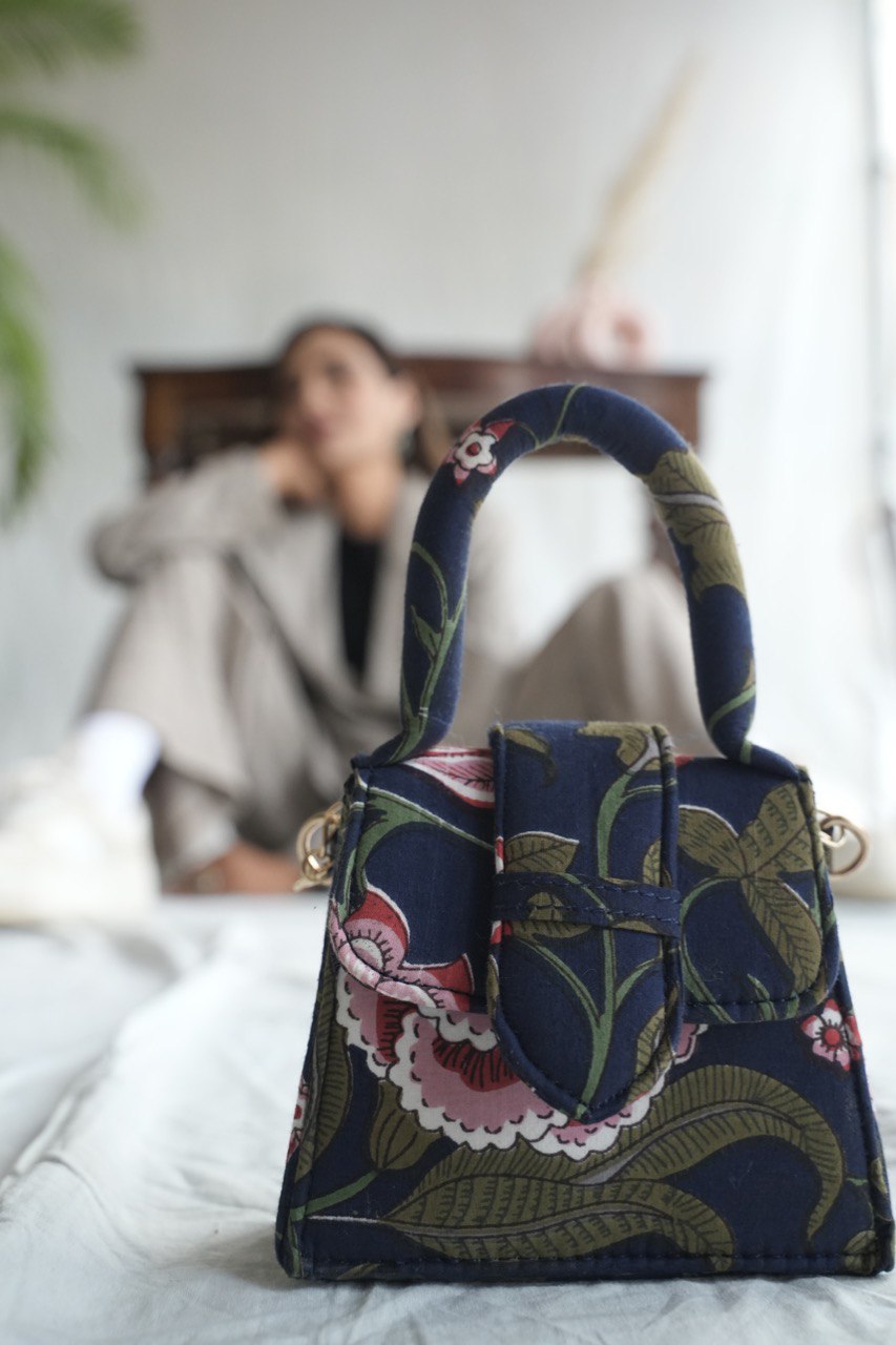 Midnight Dream Blockprinted Chiq Bag