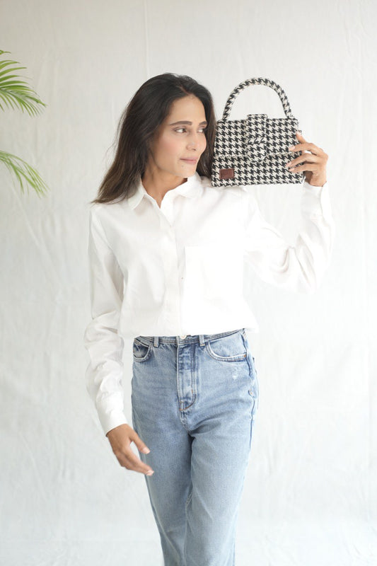 Chequered Bliss Blockprinted Chiq Bag