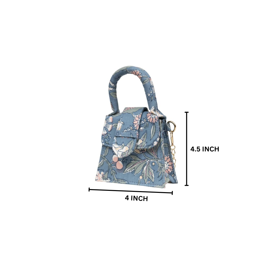 Floral Fantasy Blockprinted Chiq Bag