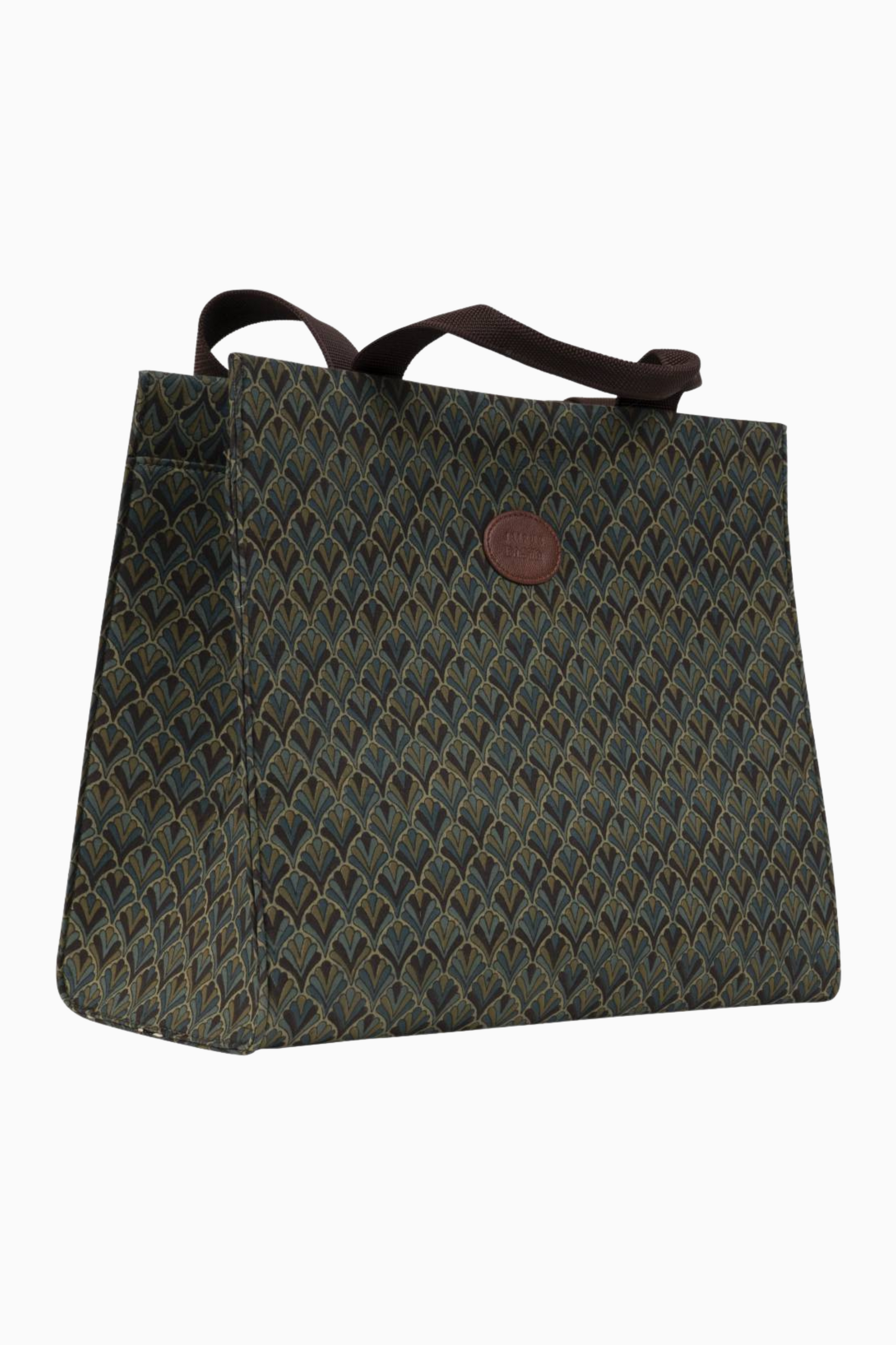 Jaipur olive printed tote bag