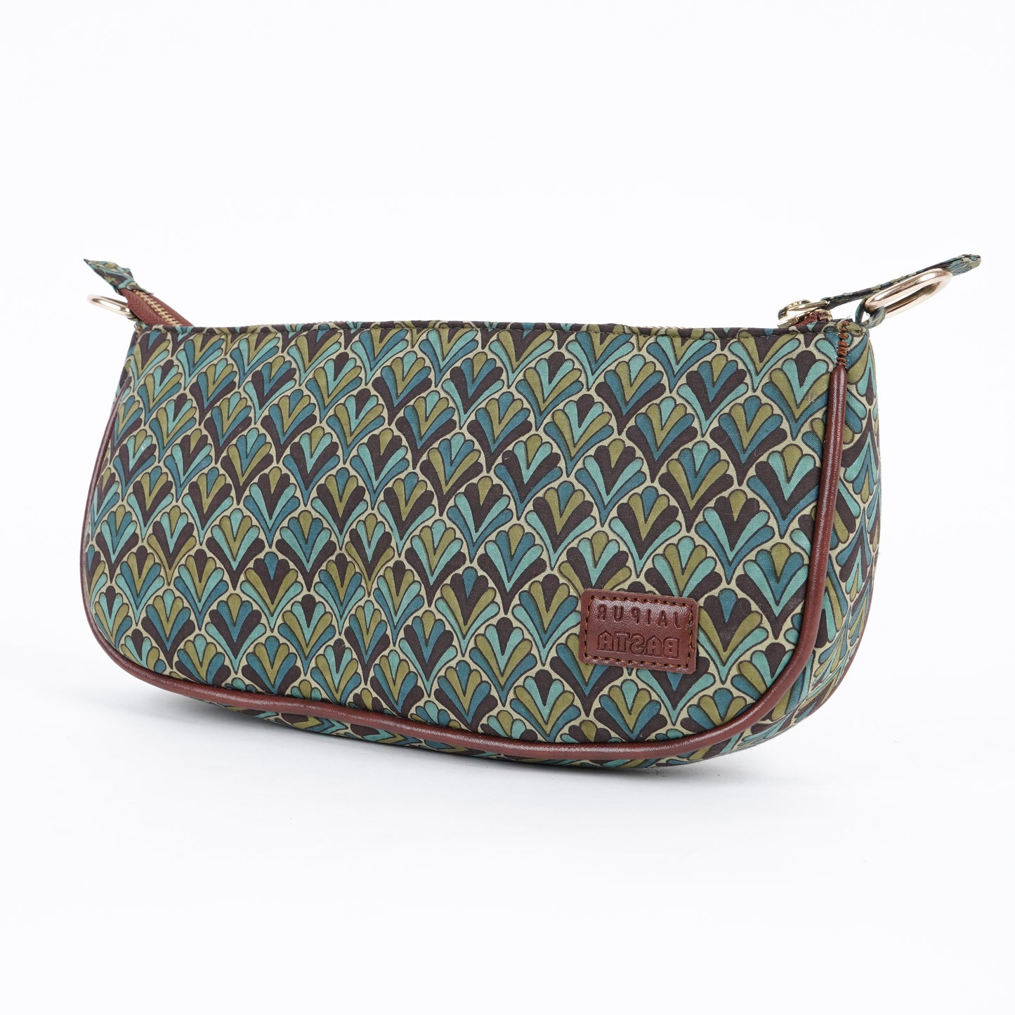 Olive Mist Blockprinted Mini Bagutte