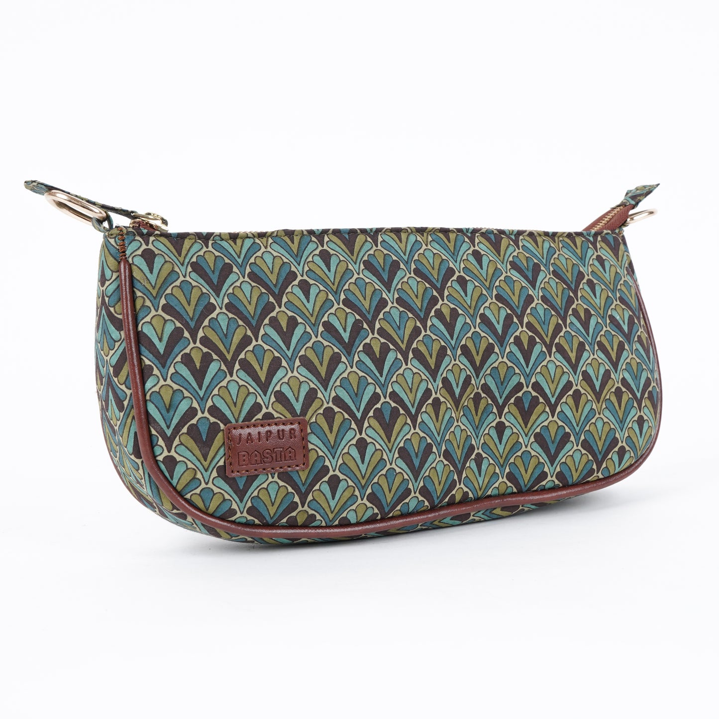 Olive Mist Blockprinted Mini Bagutte