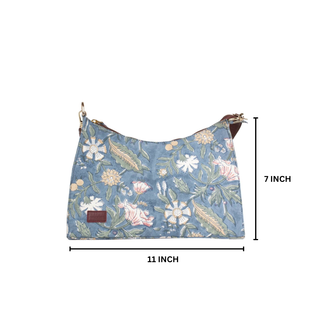Floral Fantasy Blockprinted Shoulder Bags