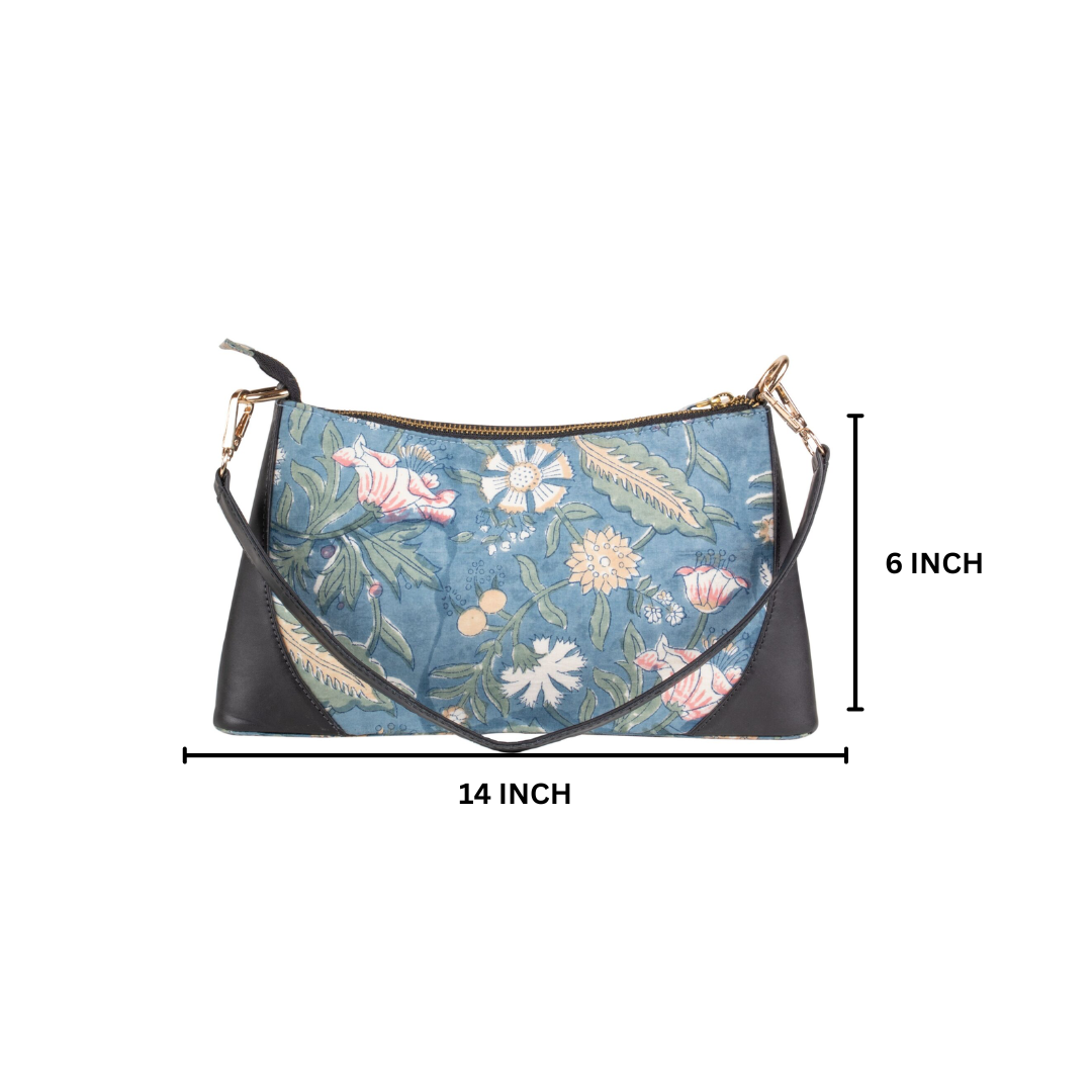 Floral Fantasy Blockprinted Mini Bagutte