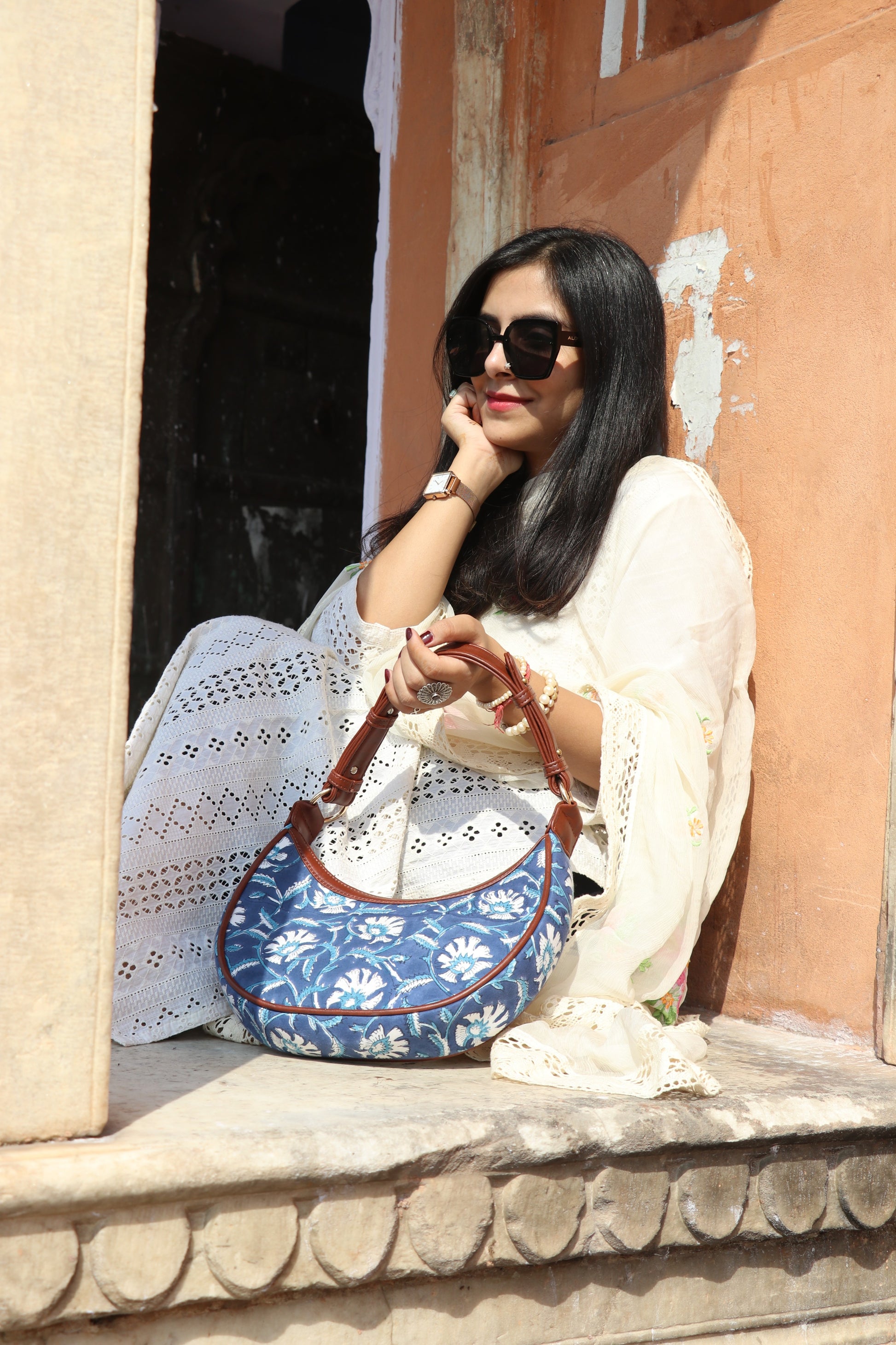Summer Breeze Half Moon Bag
