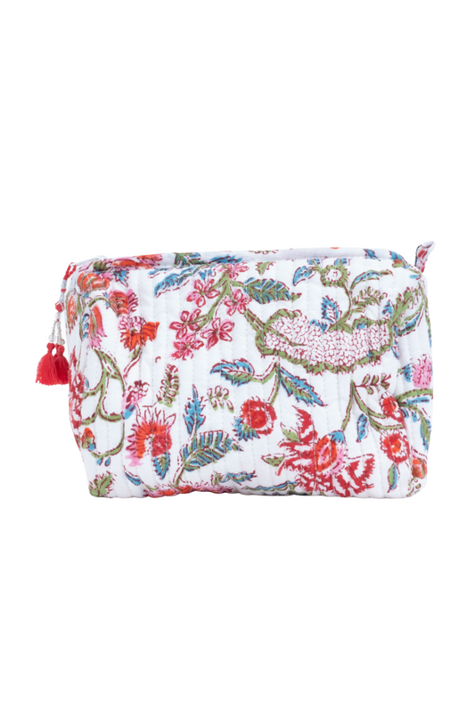 Winter White Blockprinted Pouches