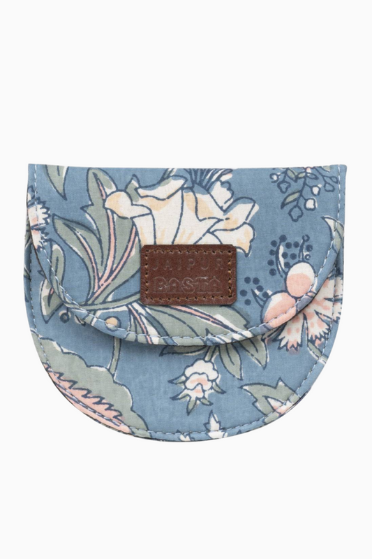 Floral Fantasy Blockprinted Coin Pouch