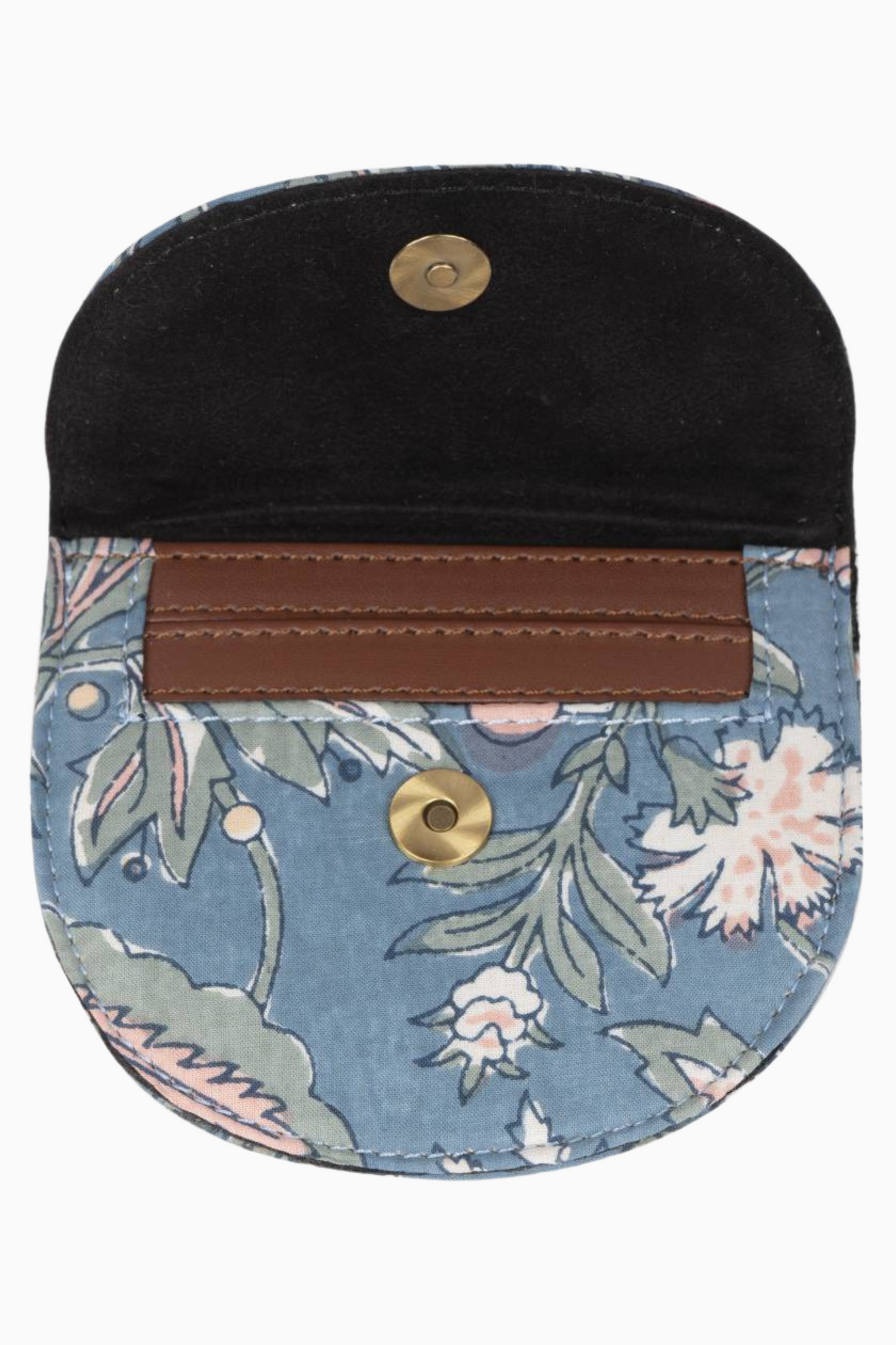 Floral Fantasy Blockprinted Coin Pouch