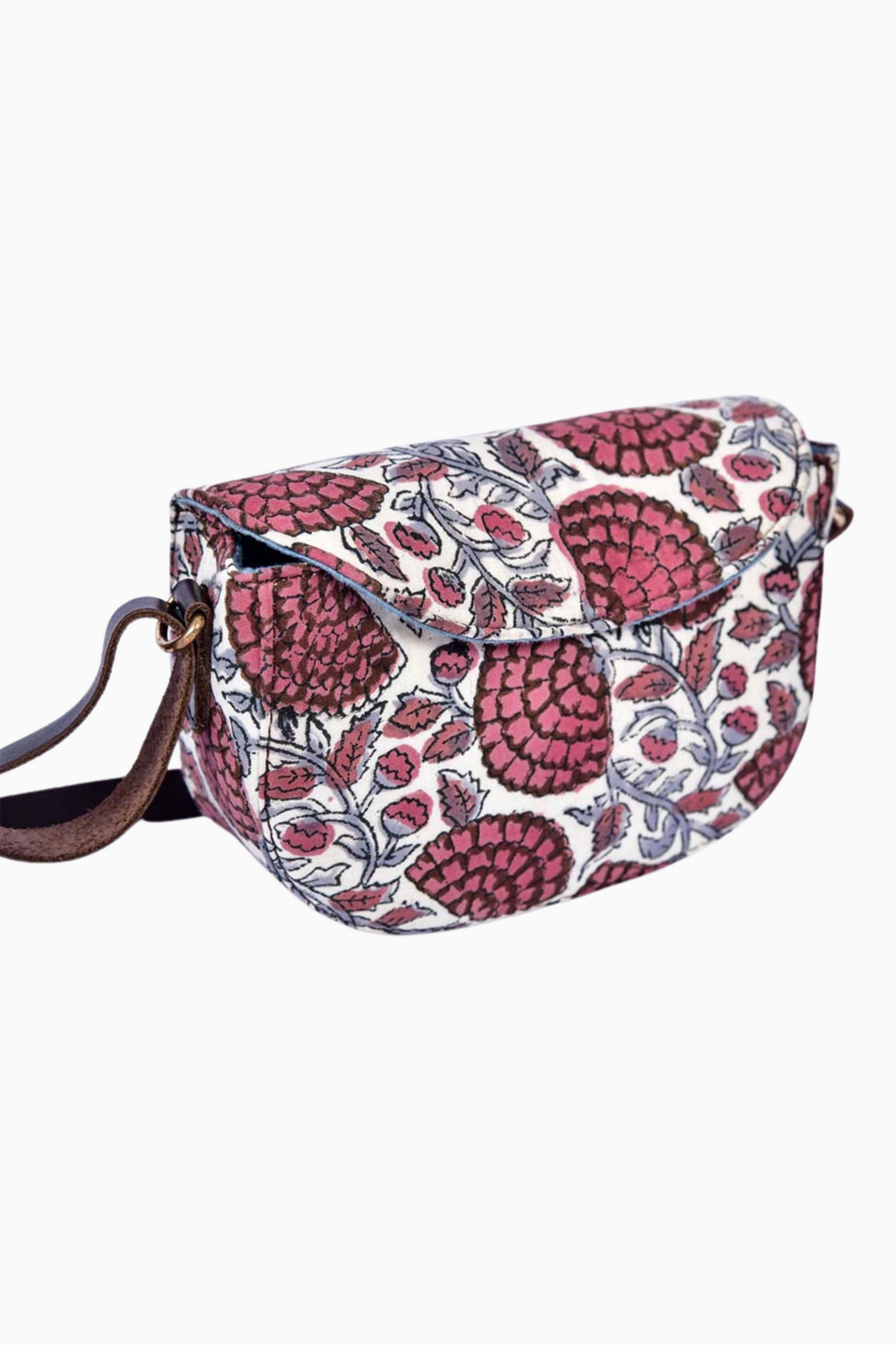 Rosewood Blockprinted Cross Body Bags