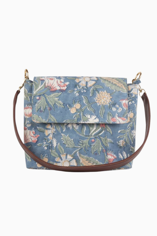 Floral Fantasy Blockprinted Shoulder Bags