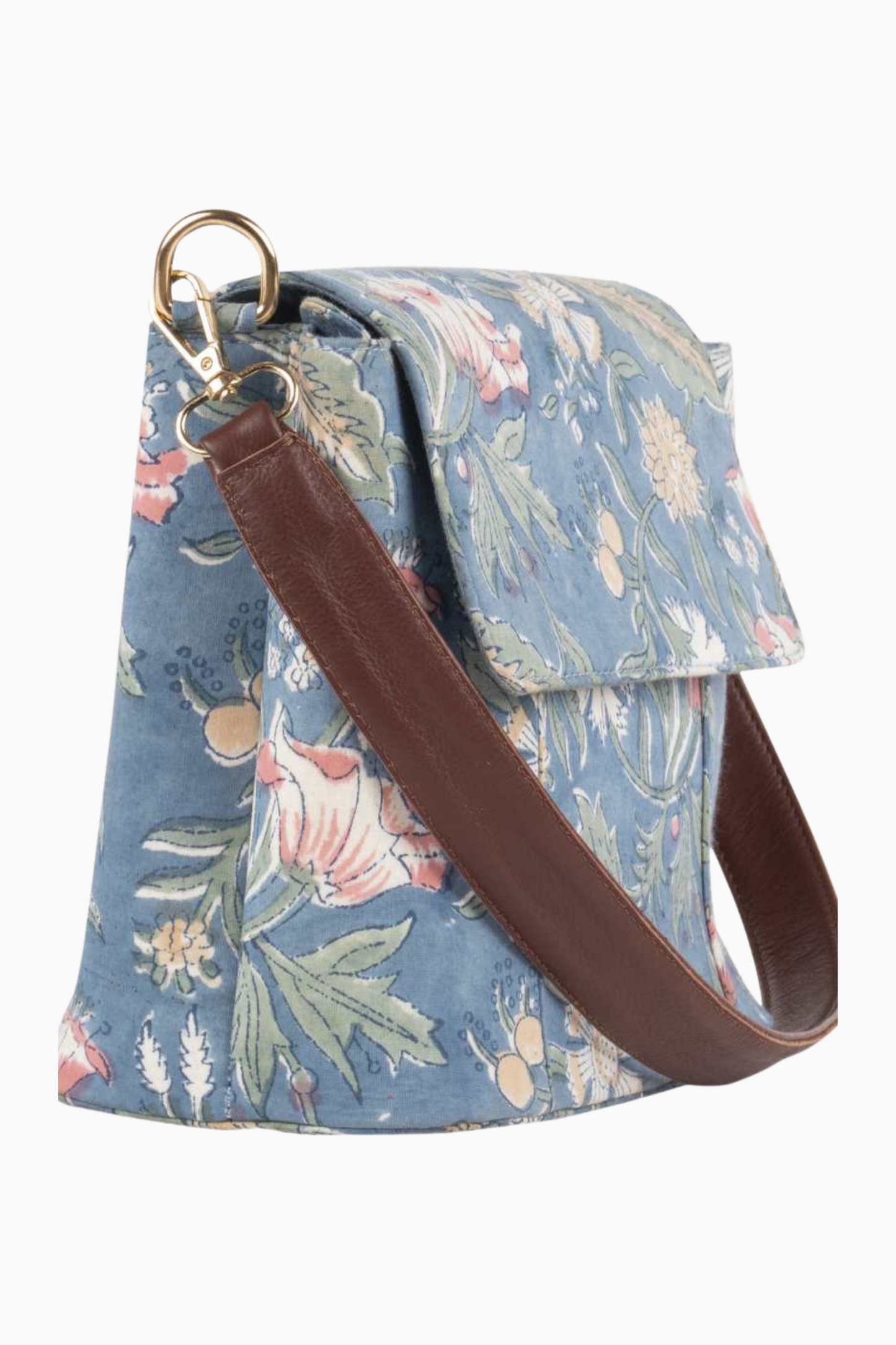 Floral Fantasy Blockprinted Shoulder Bags