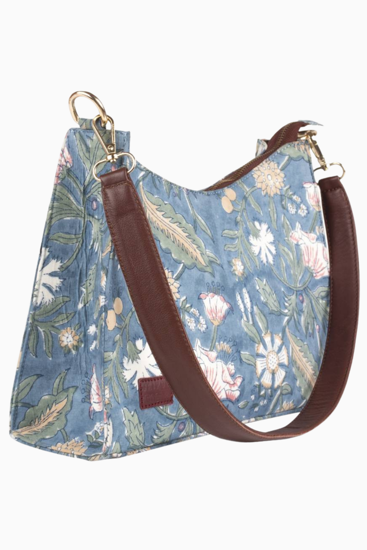 Floral Fantasy Blockprinted Shoulder Bags