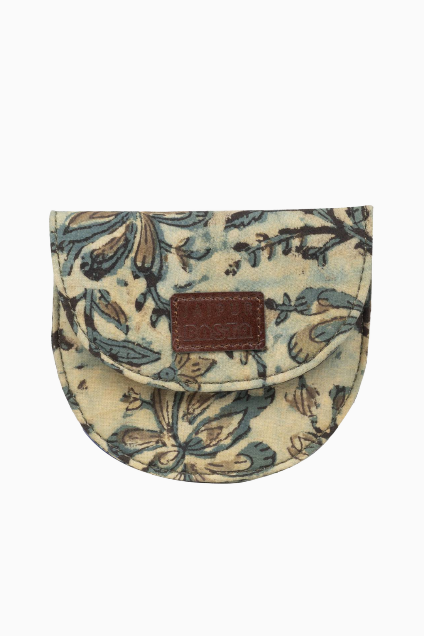 Vintage Vougue Blockprinted Coin Pouch