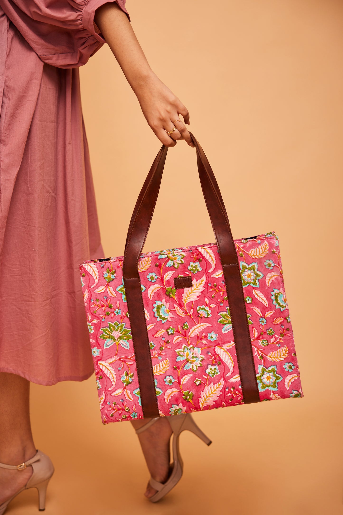 Pink Blush Structured Tote Bag