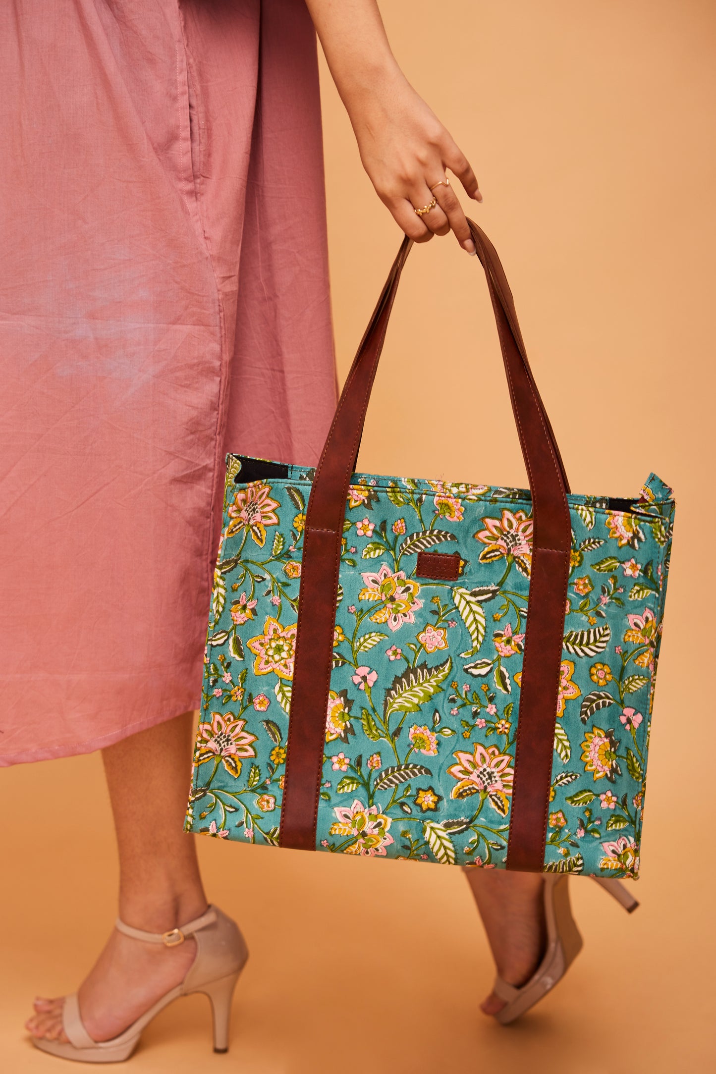 Tiffany Blue Structured Tote Bag