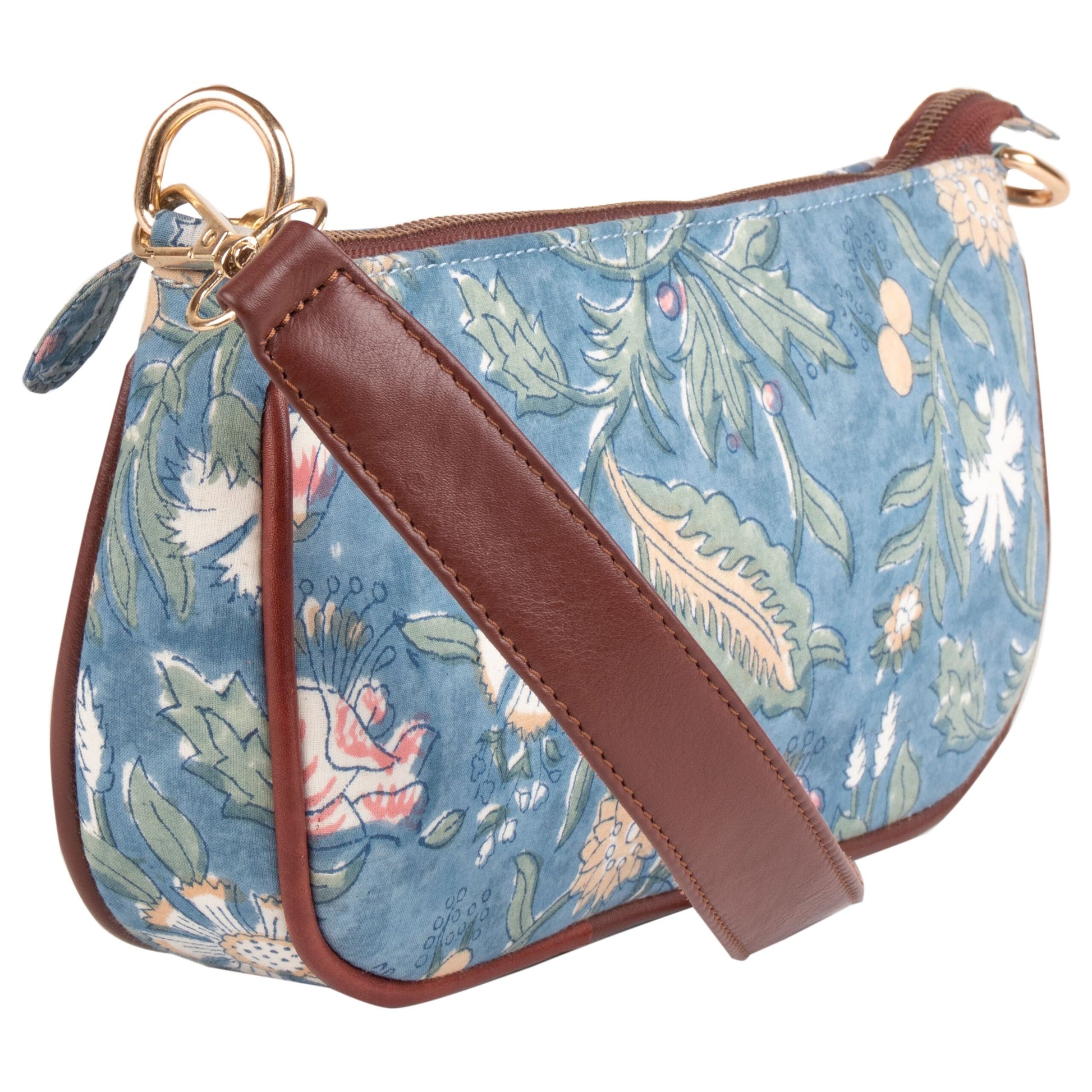 Floral Fantasy Blockprinted Mini Bagutte