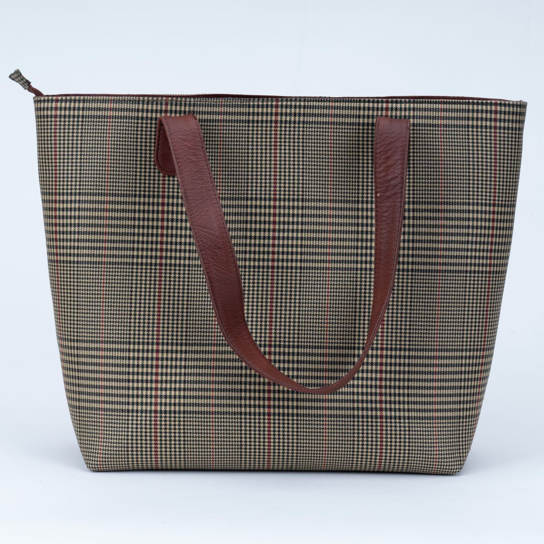 Winter Essential Blockprinted Zipper Tote