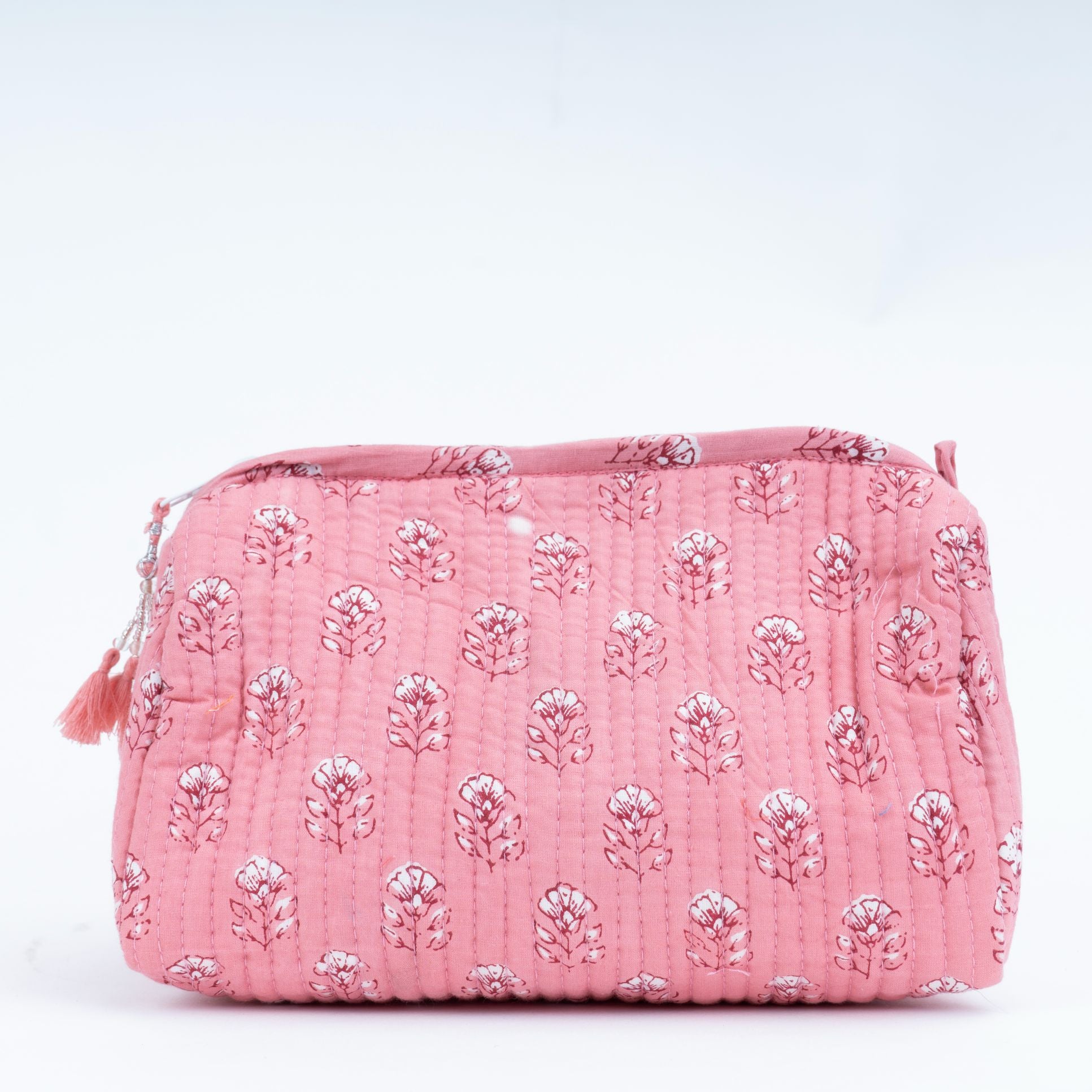 Pink Plum Blockprinted Pouches