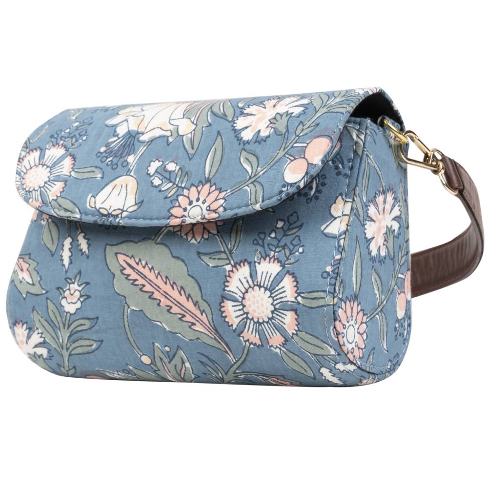 Floral Fantasy Blockprinted Satchel Bags