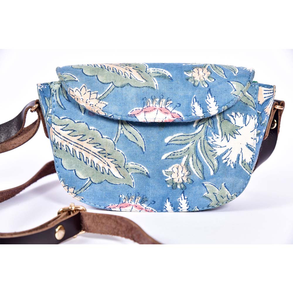 Spring morning Blockprinted Cross Body Bags