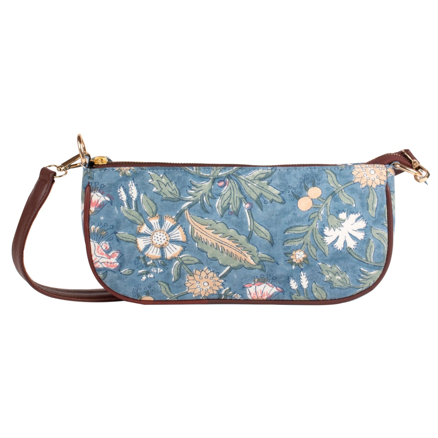 Floral Fantasy Blockprinted Mini Bagutte