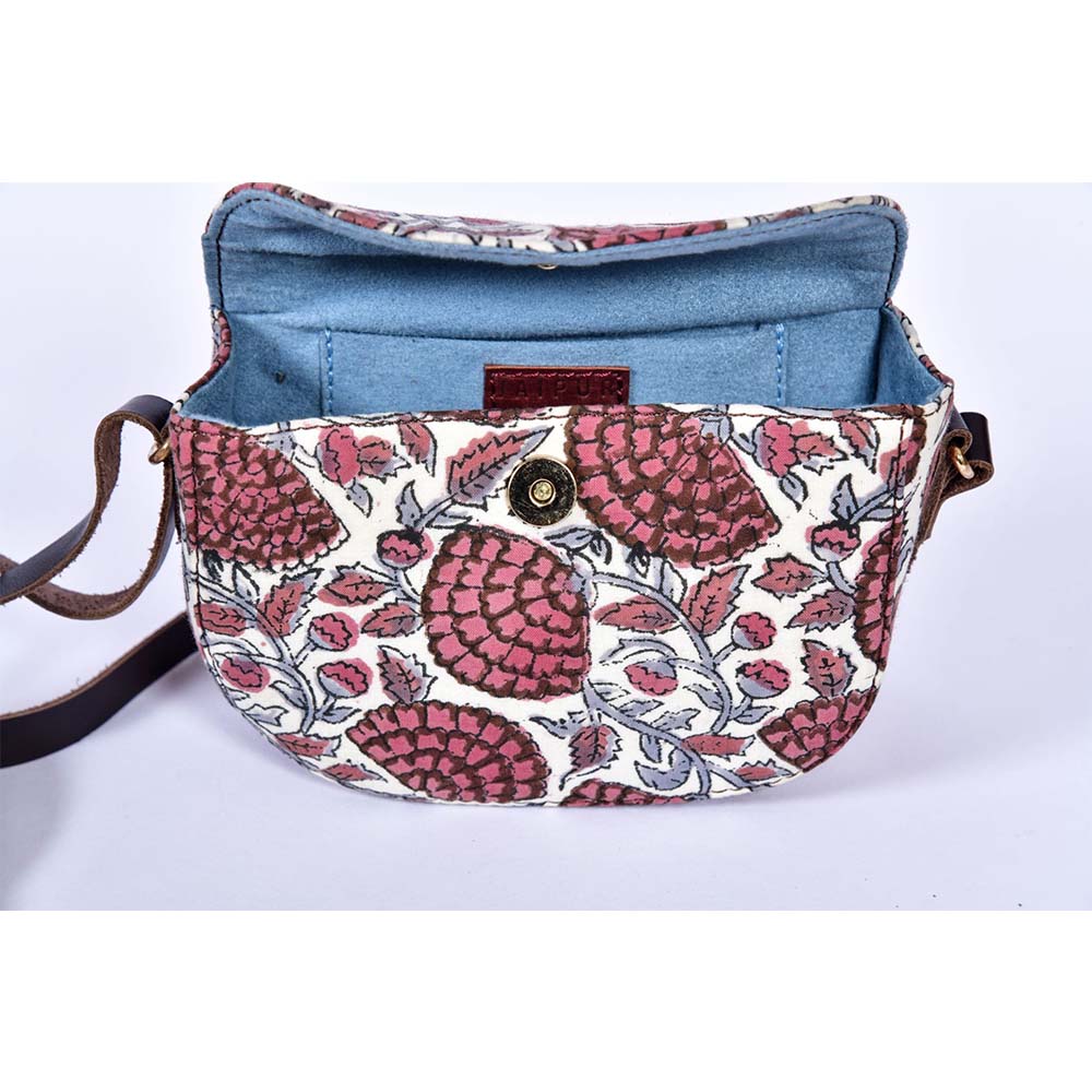 Rosewood Blockprinted Cross Body Bags