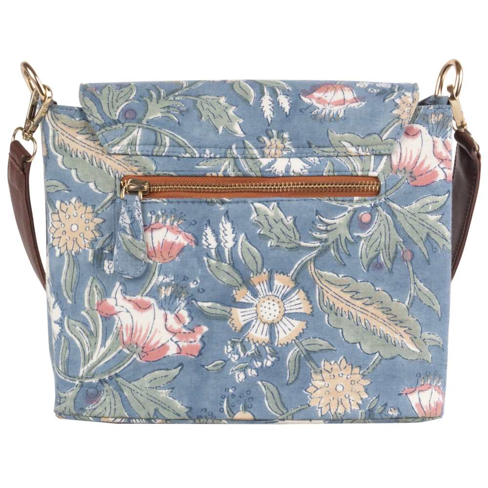 Floral Fantasy Blockprinted Shoulder Bags