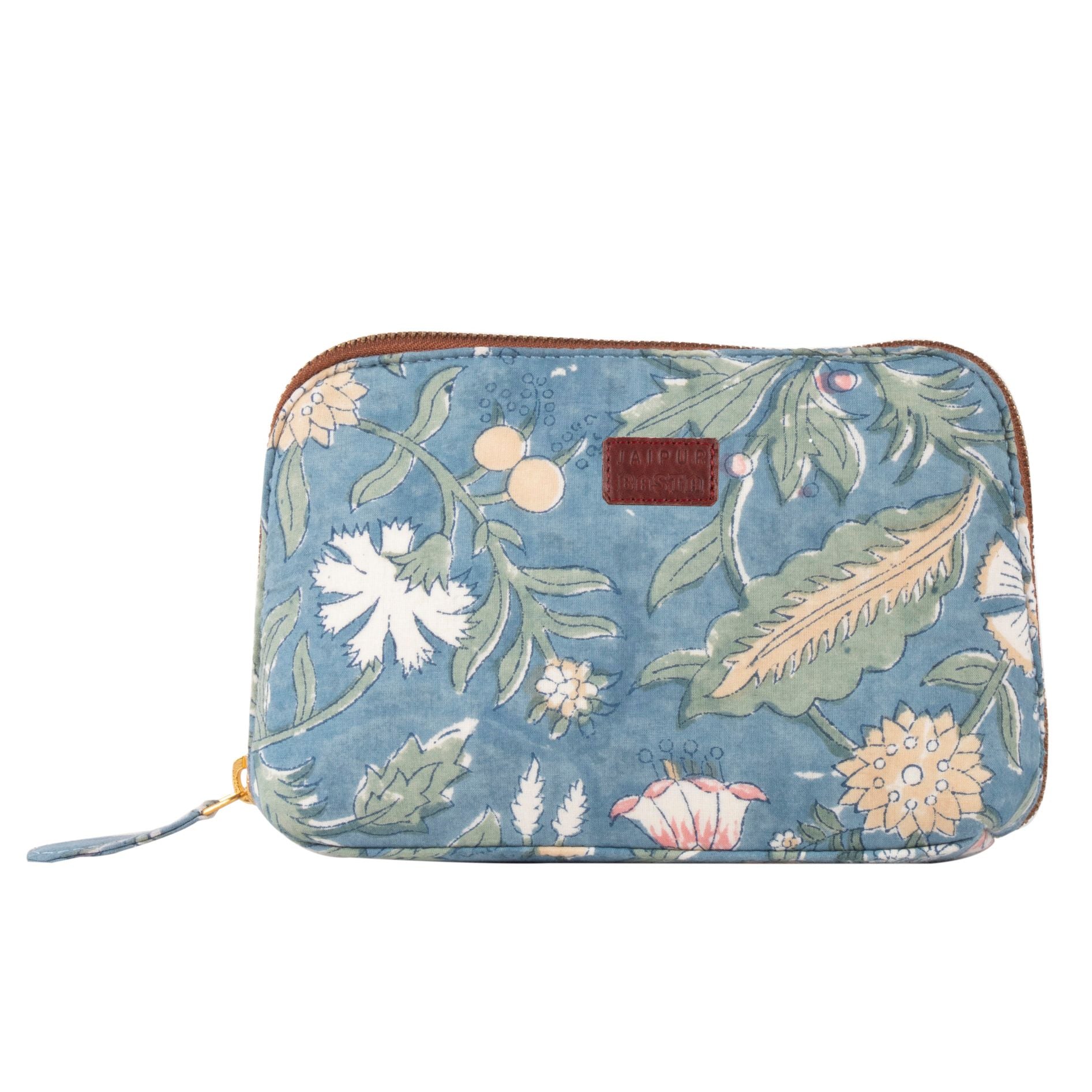 Floral Fantasy Blockprinted Pouches