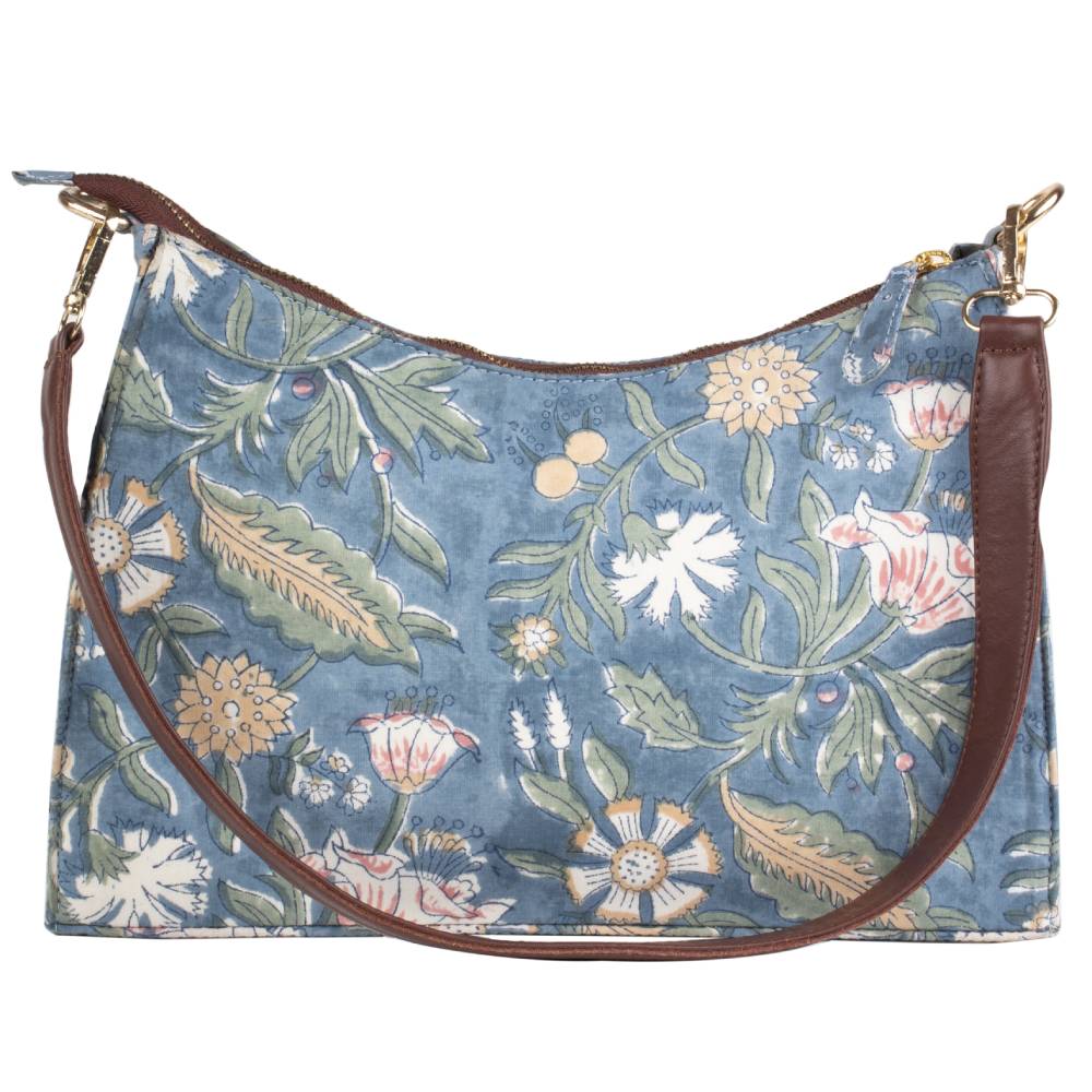 Floral Fantasy Blockprinted Shoulder Bags