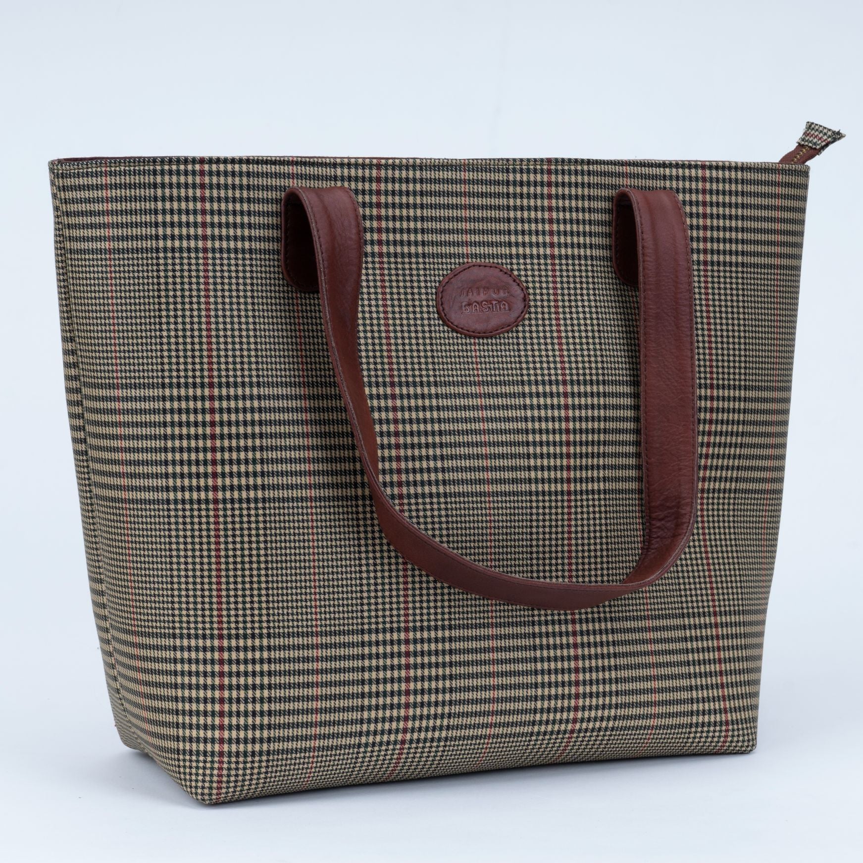 Winter Essential Blockprinted Zipper Tote