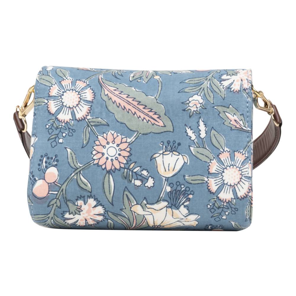 Floral Fantasy Blockprinted Satchel Bags