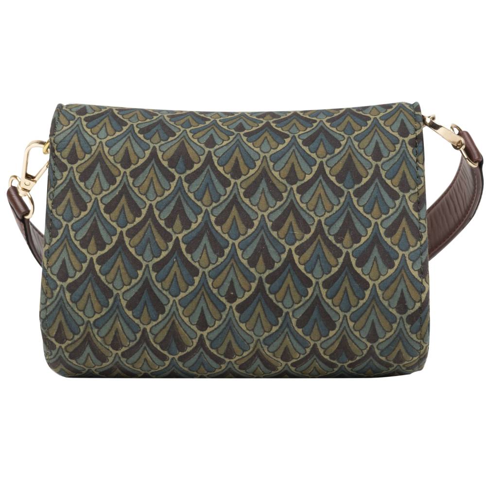 Olive Mist Blockprinted Satchel Bags