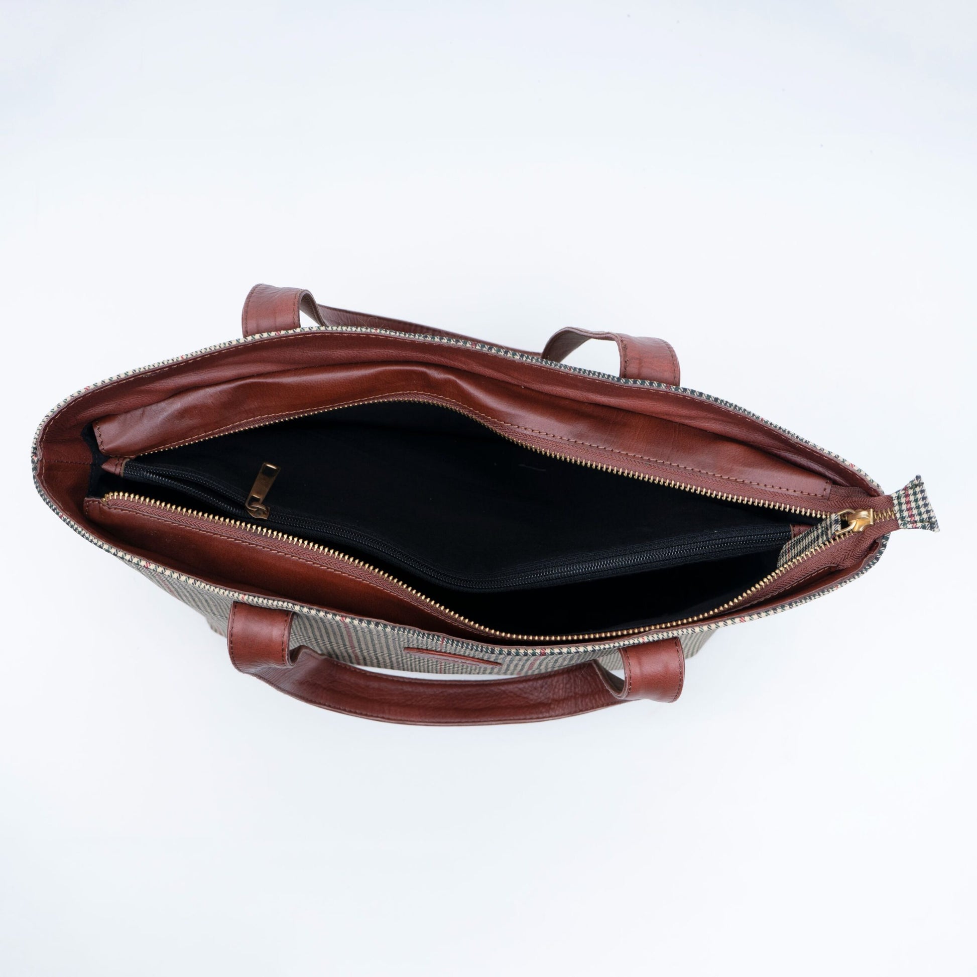 Winter Essential Blockprinted Zipper Tote