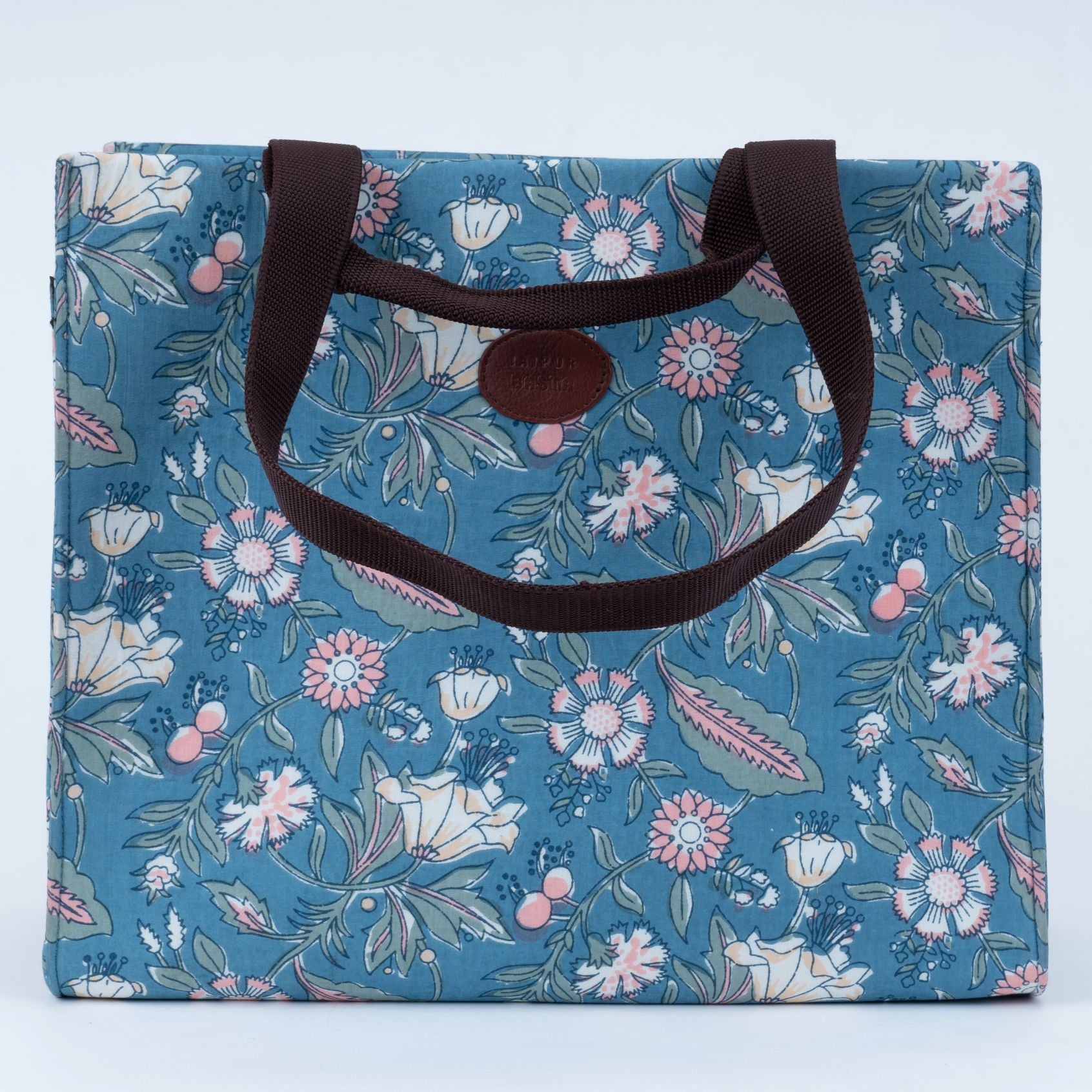 Spring morning Blockprinted Shopper Tote