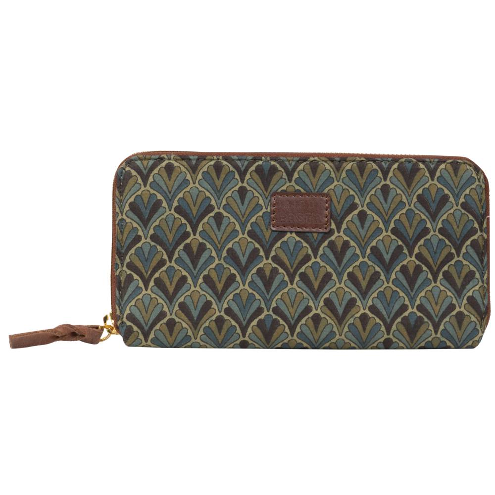 Olive Mist Blockprinted Wallet