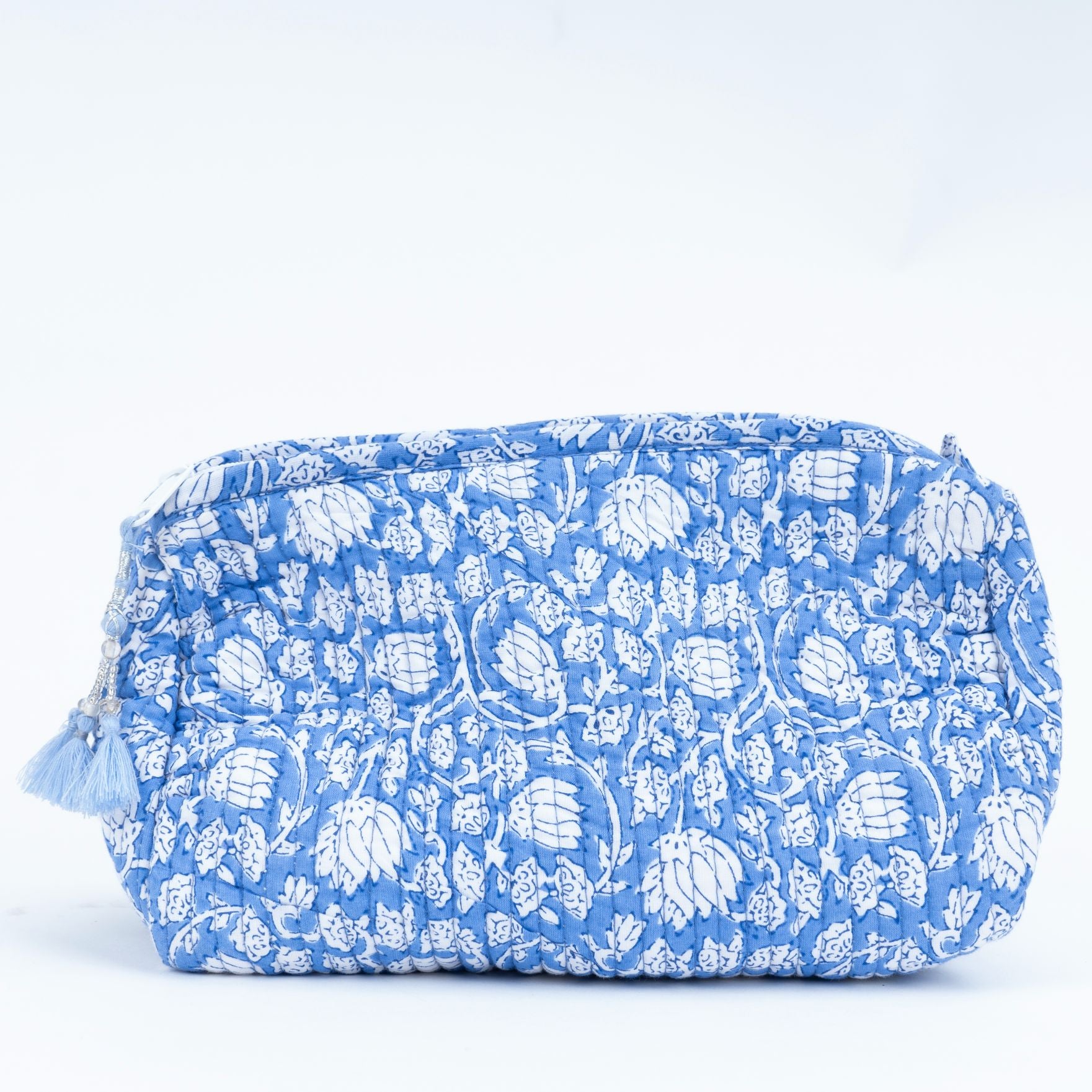 Misty Blue Blockprinted Pouches